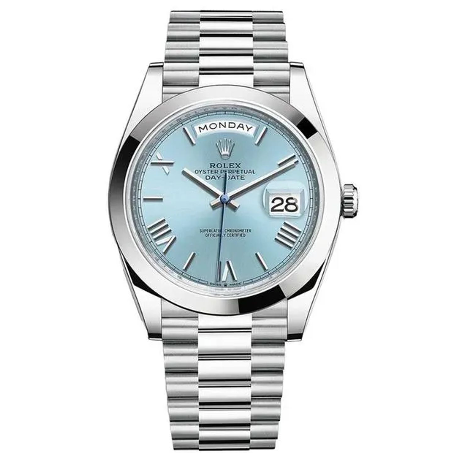 Rolex Day-Date 40 228206 (2023) - Blue dial 40 mm Platinum case (4/4)