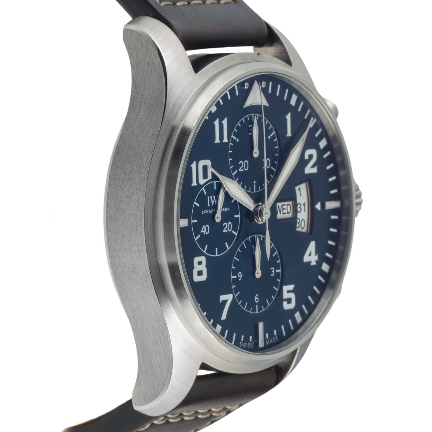 IWC Pilot Chronograph IW377706 (Unknown (random serial)) - Blue dial 43 mm Steel case (7/8)