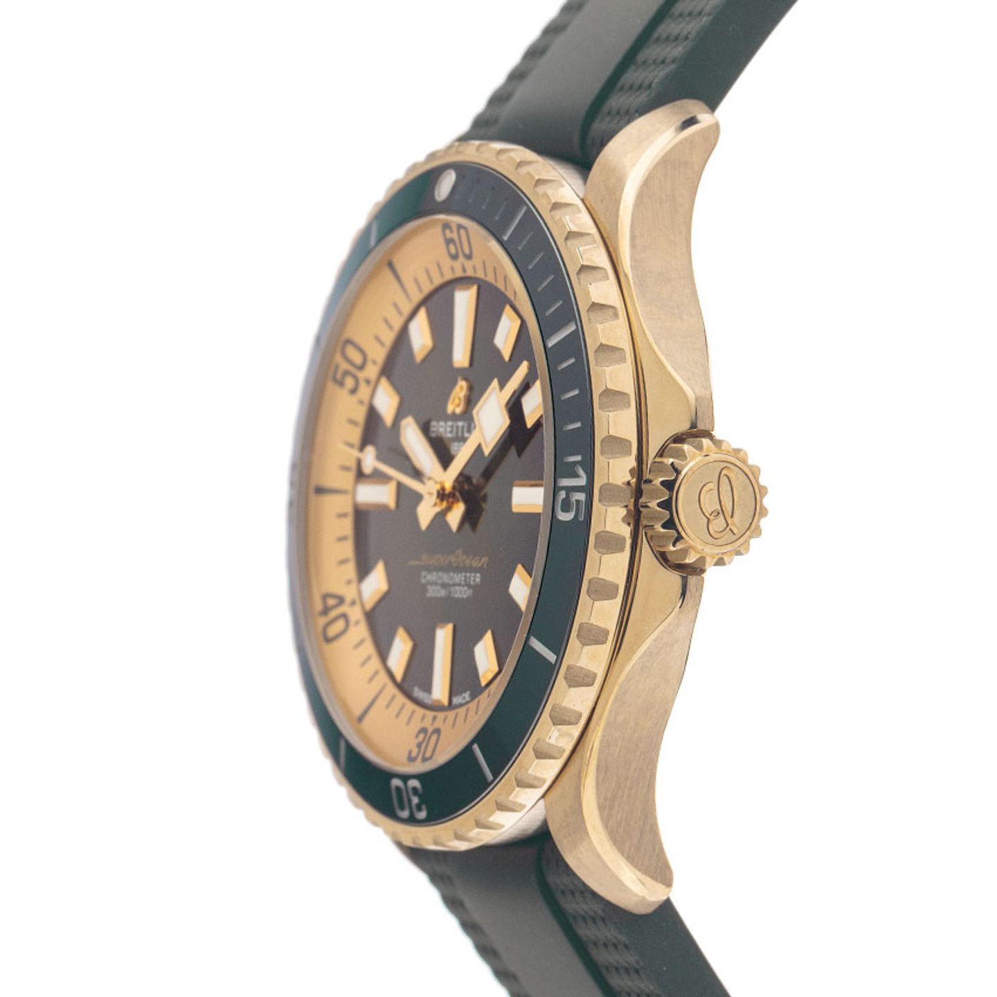 Breitling Superocean 42 N17375201L1S1 (2023) - Groen wijzerplaat 42mm Brons (4/7)