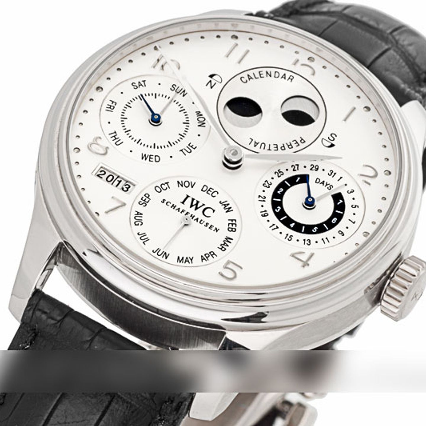 IWC Portuguese Perpetual Calendar IW502111 (2004) - Zilver wijzerplaat 44mm Platina (2/4)