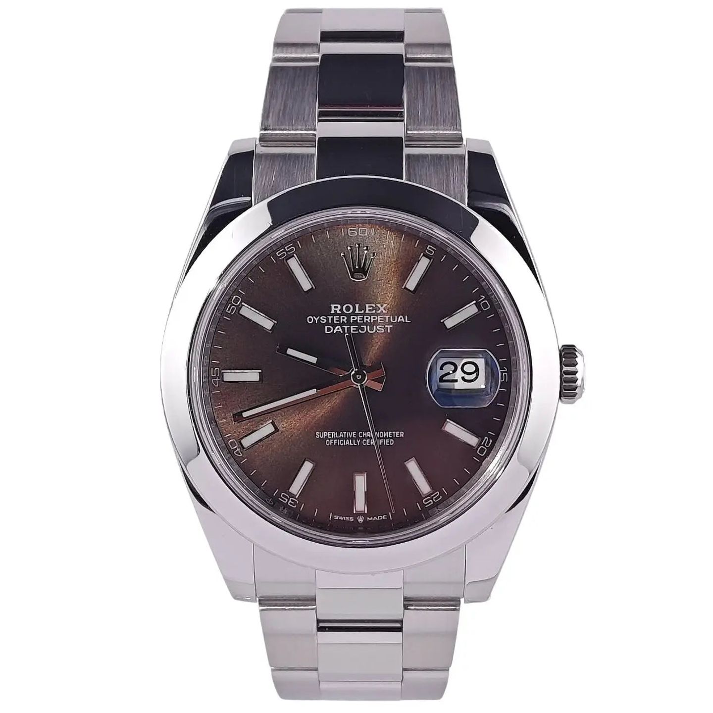 Rolex Datejust 41 126300 (Unknown (random serial)) - Brown dial 41 mm Steel case (1/8)