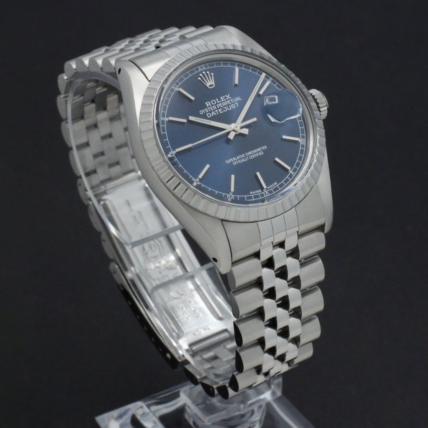 Rolex Datejust 36 16030 (1979) - Blue dial 36 mm Steel case (4/7)