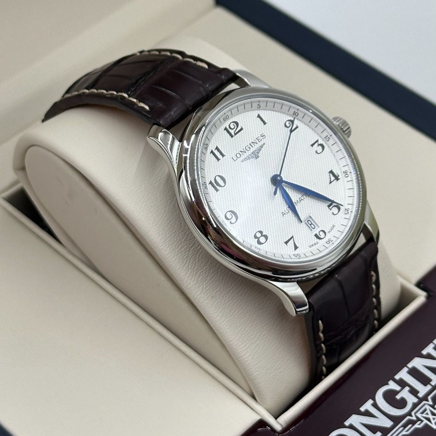 Longines Master Collection L2.628.4.78.3 (2024) - Zilver wijzerplaat 38mm Staal (8/8)