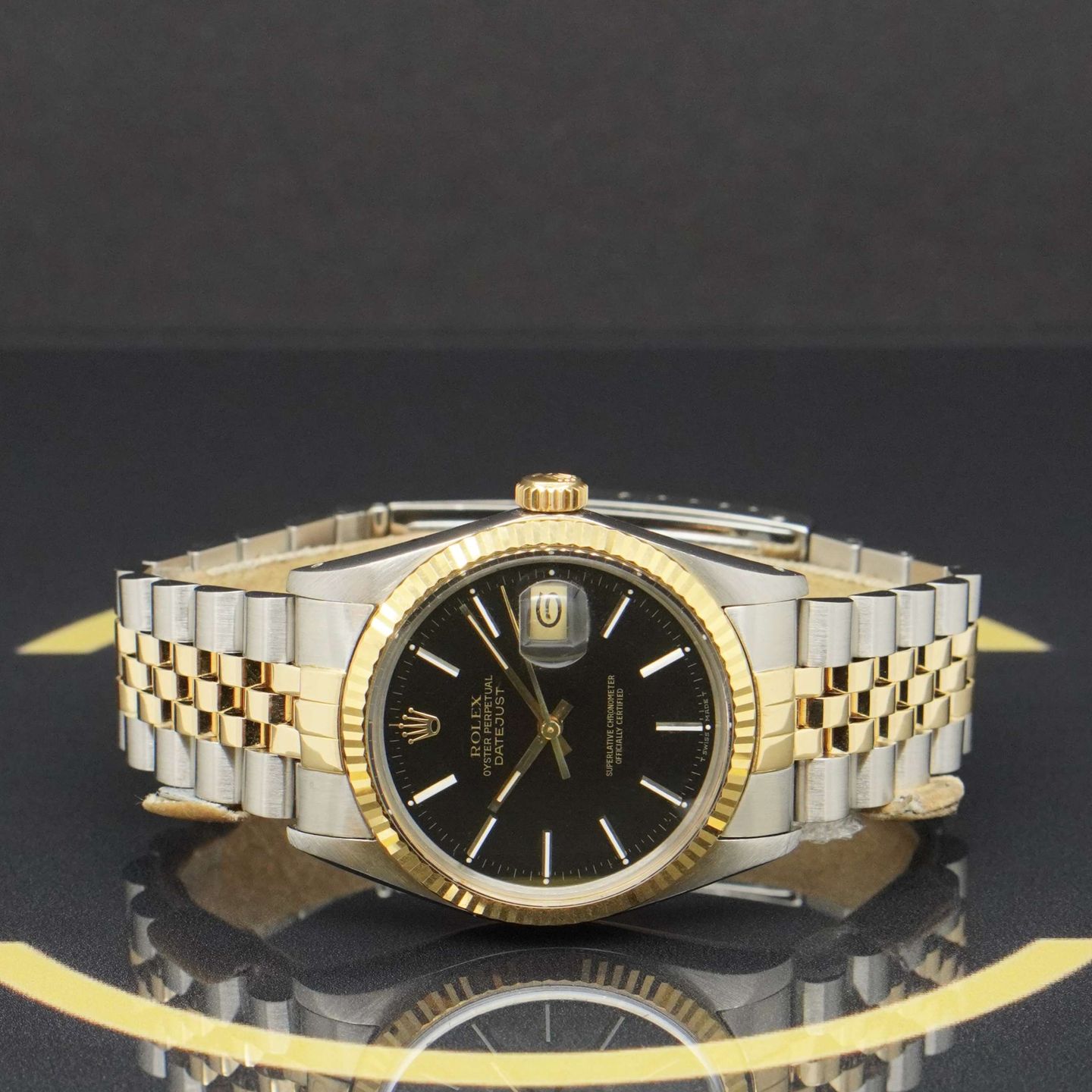 Rolex Datejust 36 16013 (1982) - Black dial 36 mm Gold/Steel case (4/6)