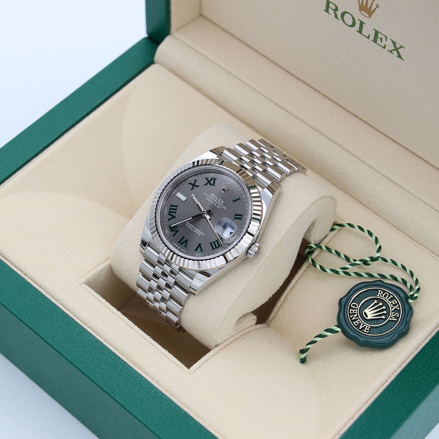 Rolex Datejust 41 126334 (Onbekend (willekeurig serienummer)) - Grijs wijzerplaat 41mm Staal (2/8)