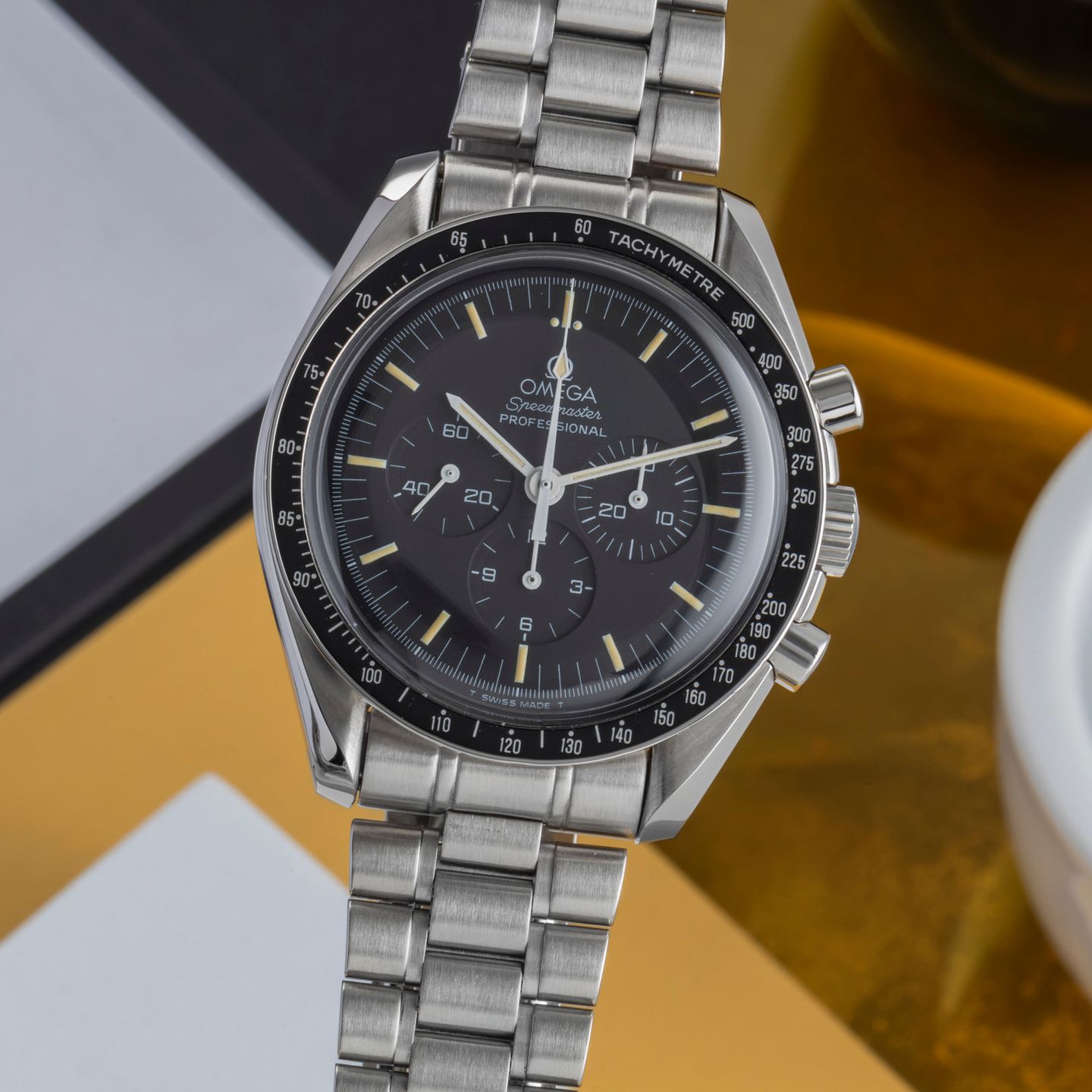 Omega Speedmaster Professional Moonwatch 3590.50.00 (1993) - Zwart wijzerplaat 42mm Staal (3/8)