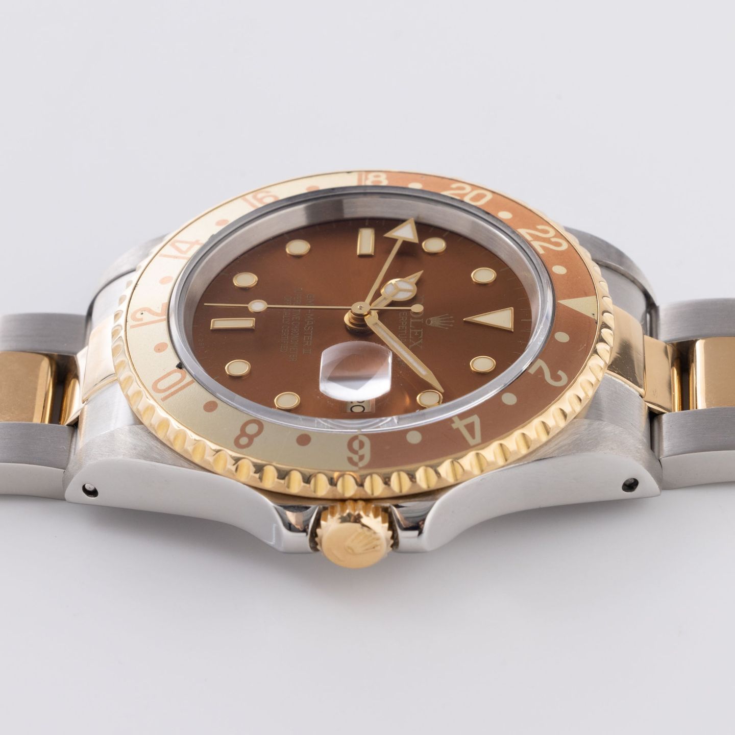 Rolex GMT-Master II 16713 (1992) - Bruin wijzerplaat 40mm Goud/Staal (5/8)