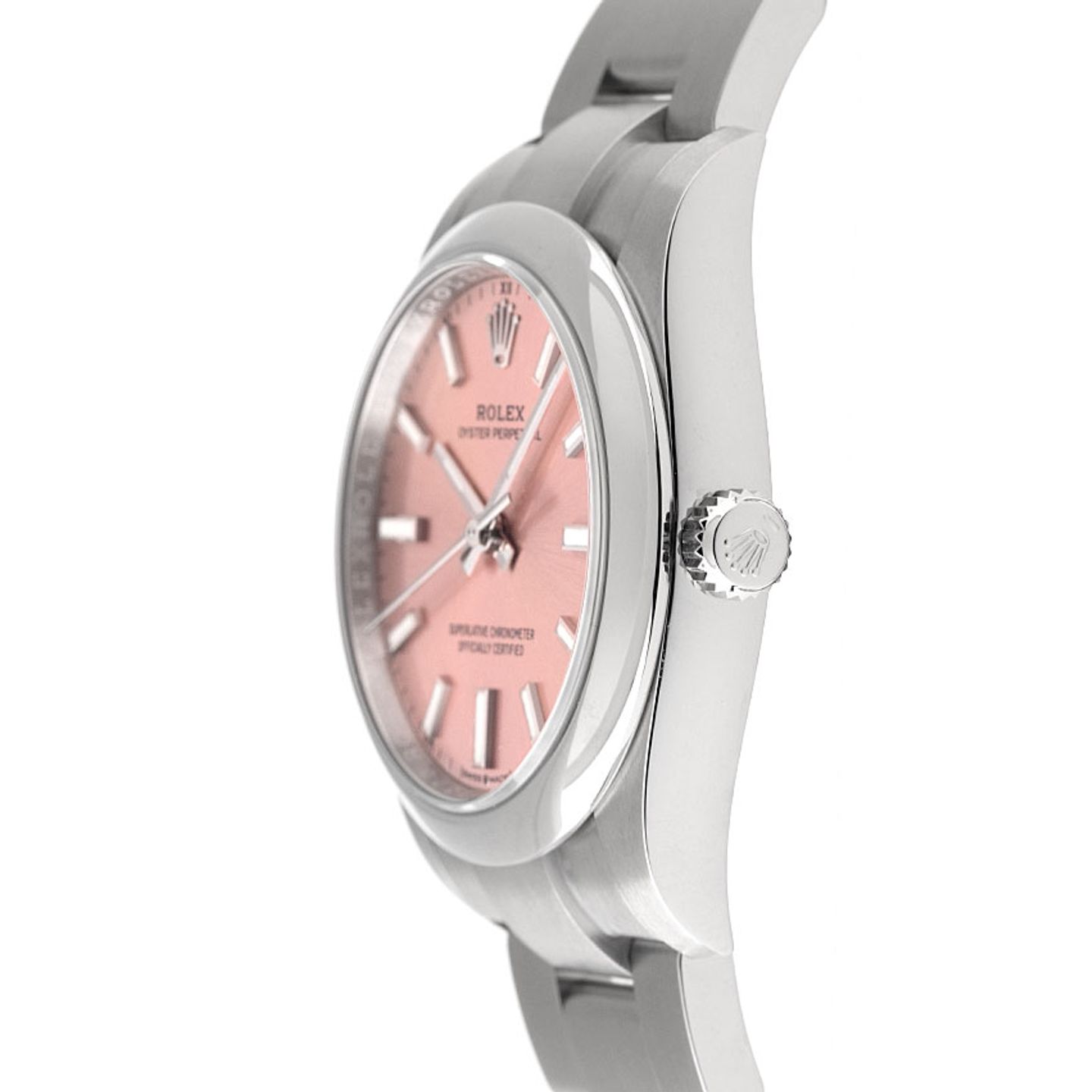 Rolex Oyster Perpetual 34 124200 (2022) - Roze wijzerplaat 34mm Staal (4/8)
