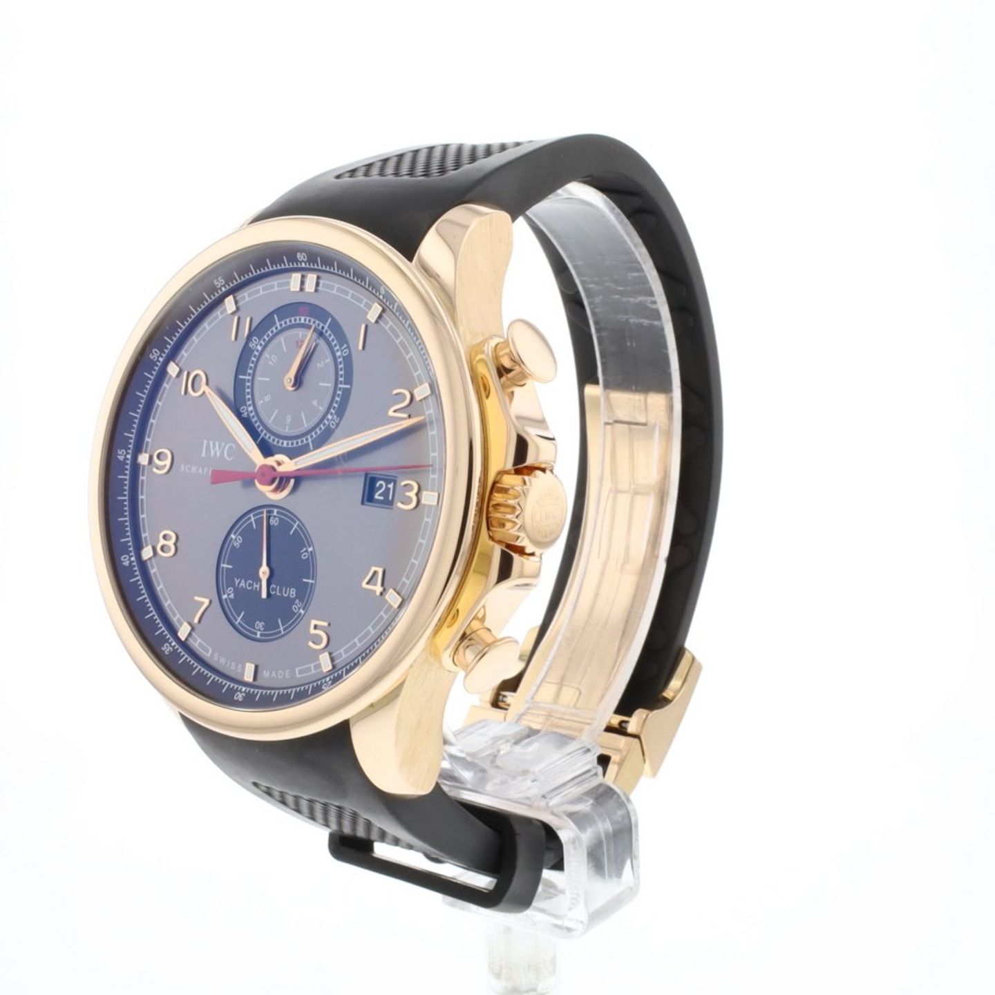 IWC Portuguese Yacht Club Chronograph IW390209 (2014) - Grey dial 45 mm Red Gold case (2/6)