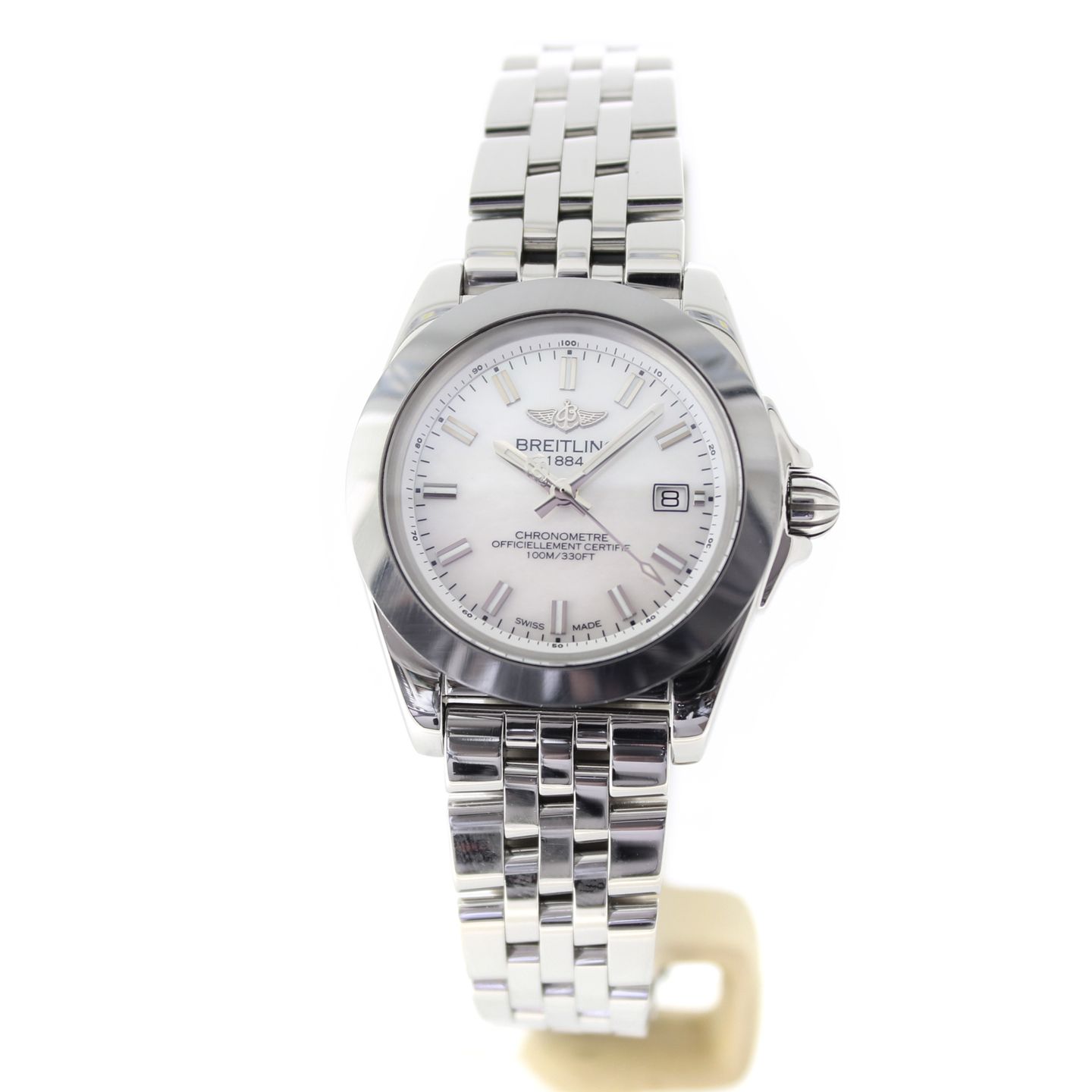 Breitling Galactic 32 W71330121A1A1 (Onbekend (willekeurig serienummer)) - Parelmoer wijzerplaat 32mm Staal (13/16)