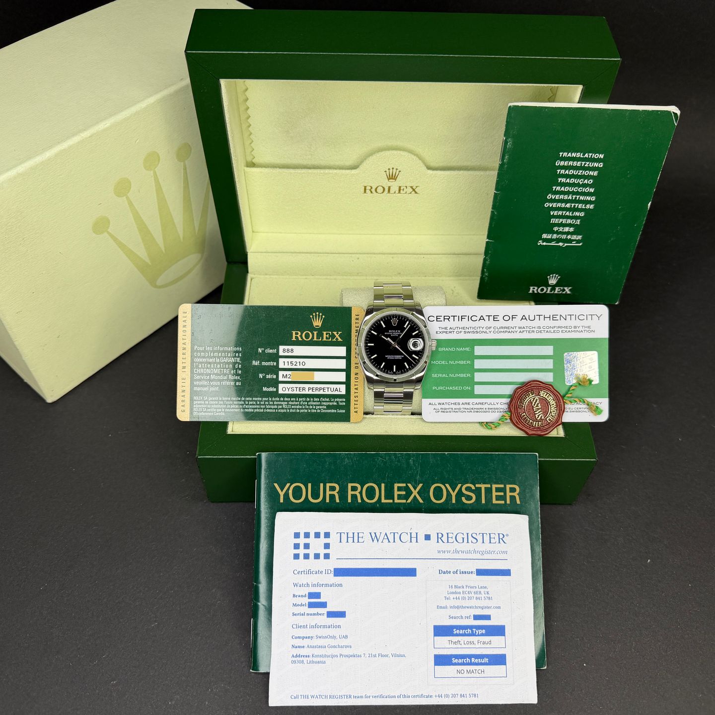 Rolex Oyster Perpetual Date 115210 (2008) - 34mm Staal (2/7)