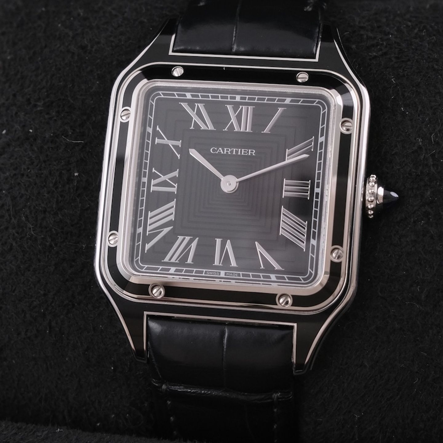 Cartier Santos Dumont WSSA0046 (2024) - Zwart wijzerplaat 44mm Staal (4/8)