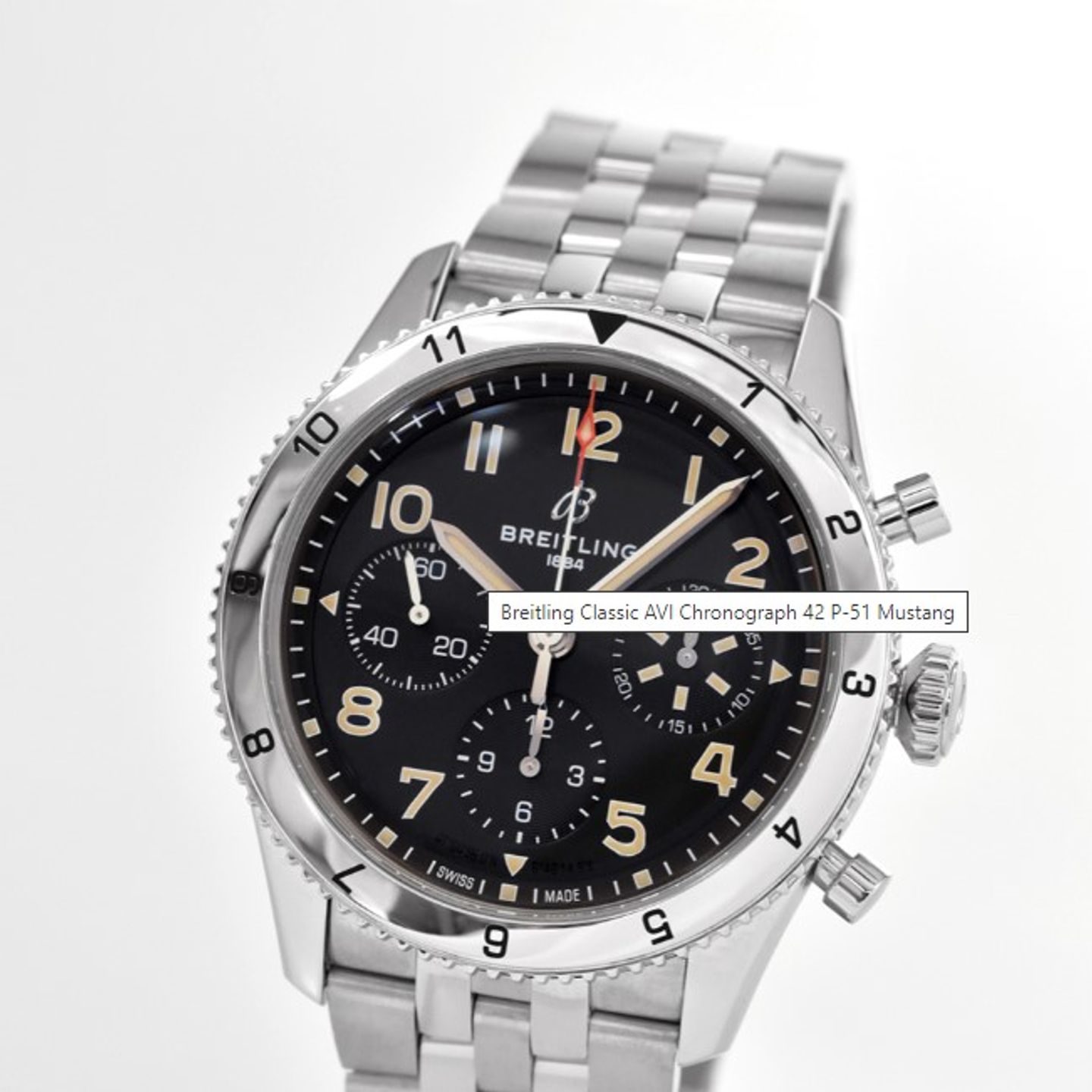 Breitling Classic AVI A233803A1B1A1 (2024) - Zwart wijzerplaat 42mm Staal (1/1)