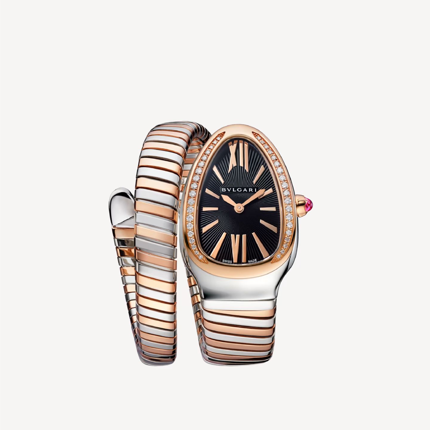 Bulgari Serpenti 102098 (2023) - Black dial 35 mm Rose Gold case (1/8)