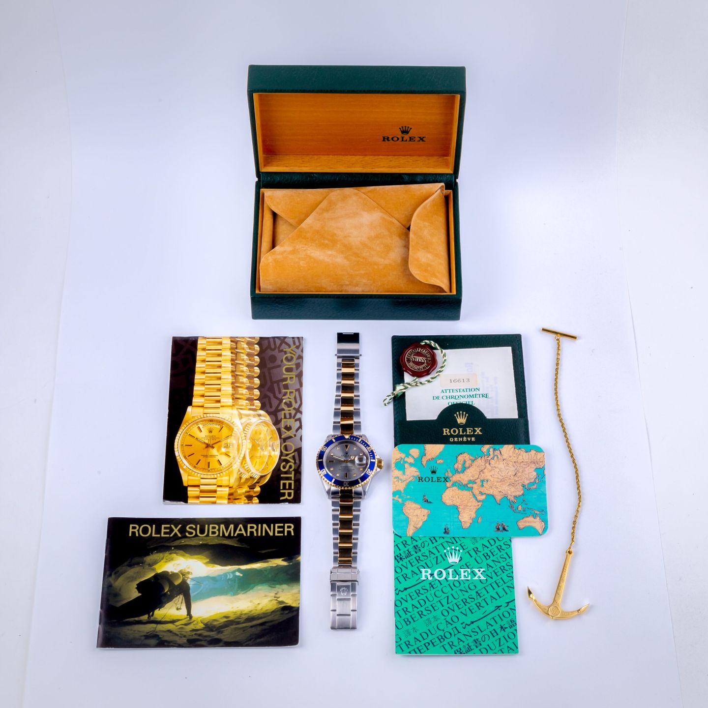 Rolex Submariner Date 16613 (1993) - 40mm Goud/Staal (8/8)