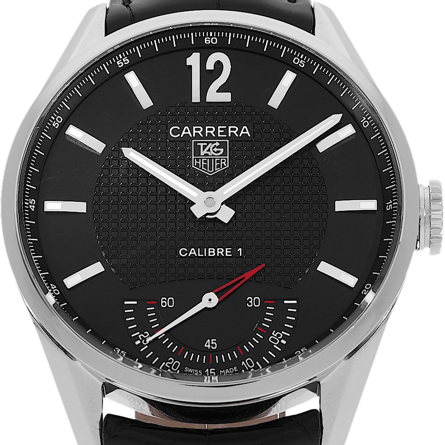 TAG Heuer Carrera WV3010 (Unknown (random serial)) - Black dial 43 mm Steel case (1/5)