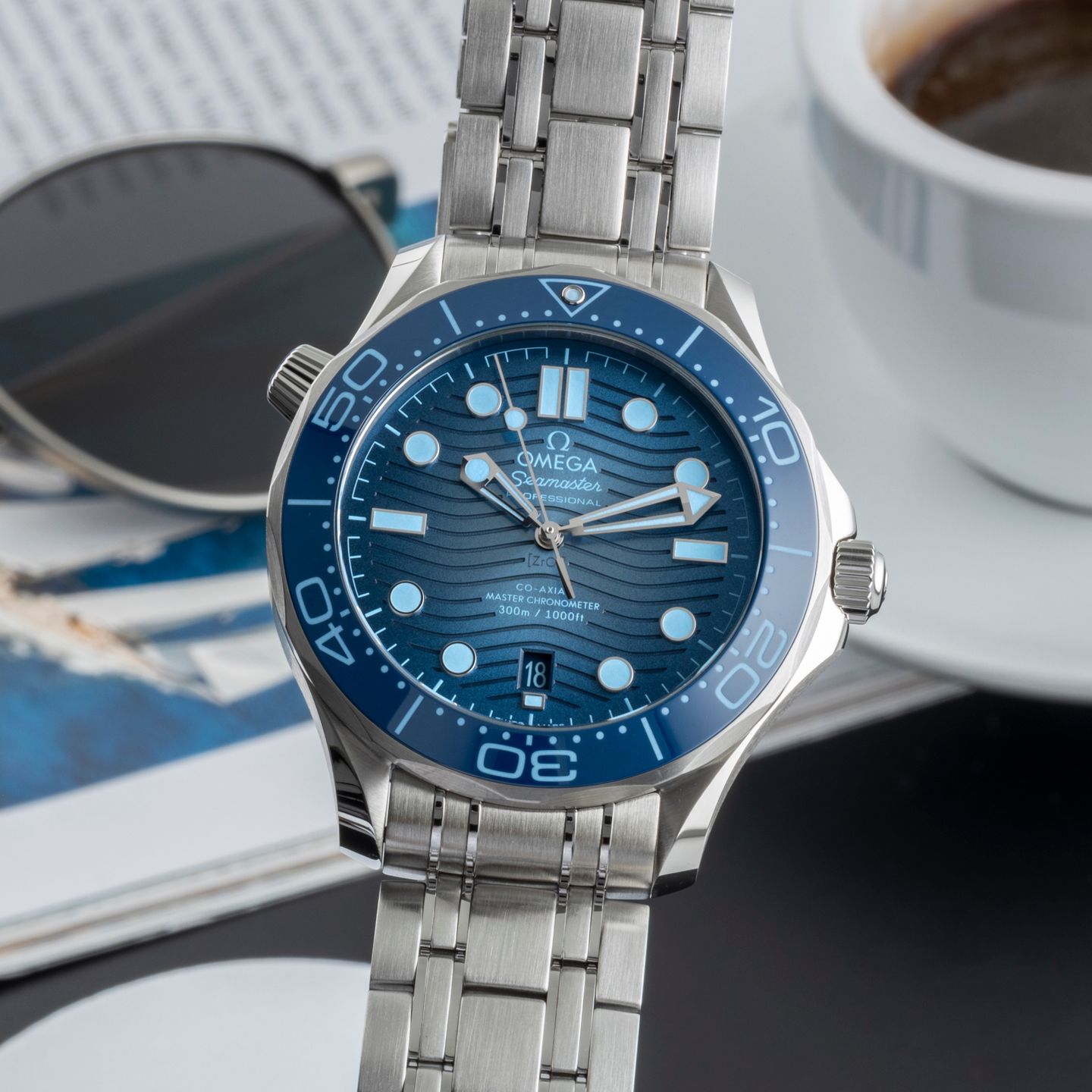 Omega Seamaster Diver 300 M 210.30.42.20.03.003 (Unknown (random serial)) - Blue dial 42 mm Steel case (3/8)