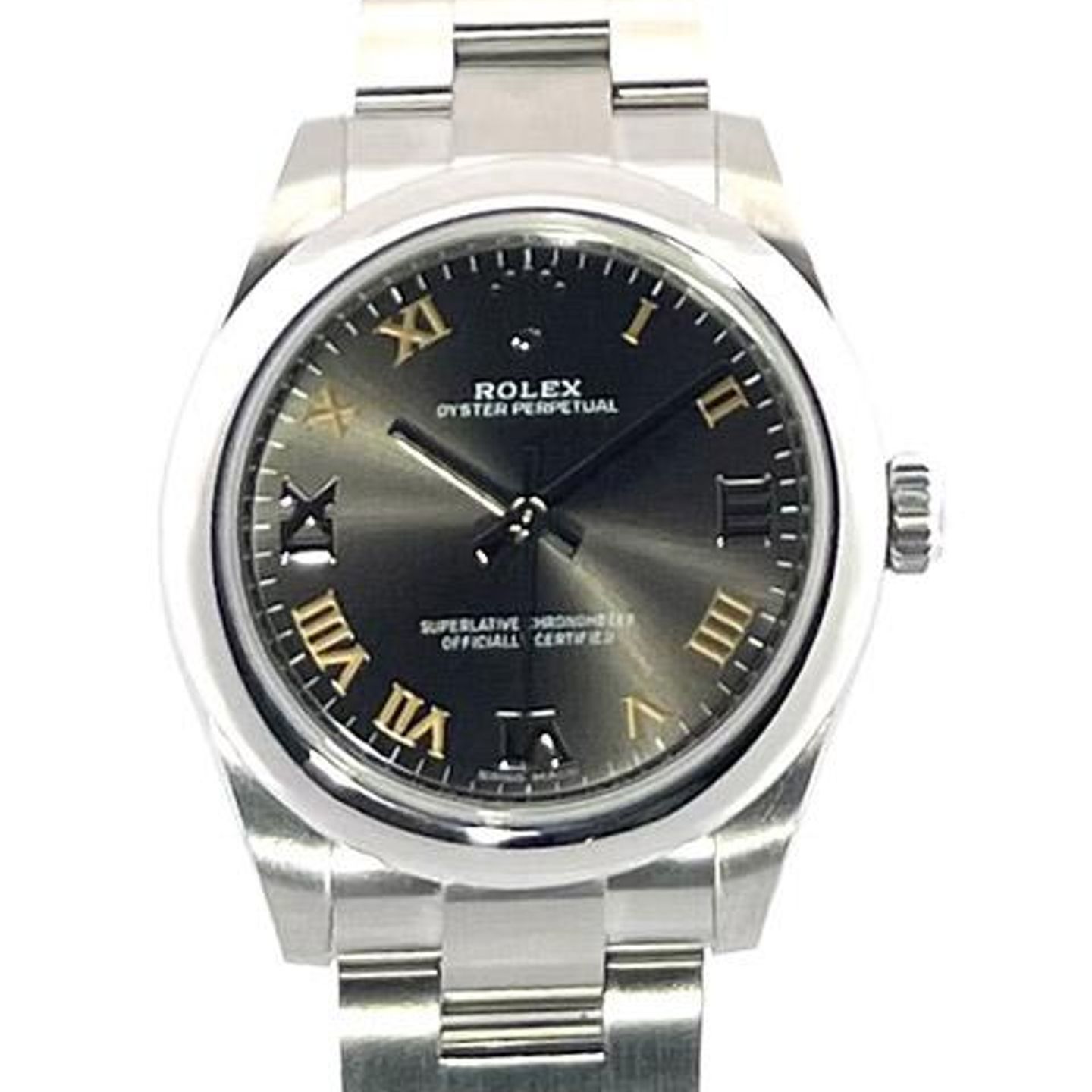 Rolex Oyster Perpetual 31 177200 (2018) - Grey dial 31 mm Steel case (1/8)