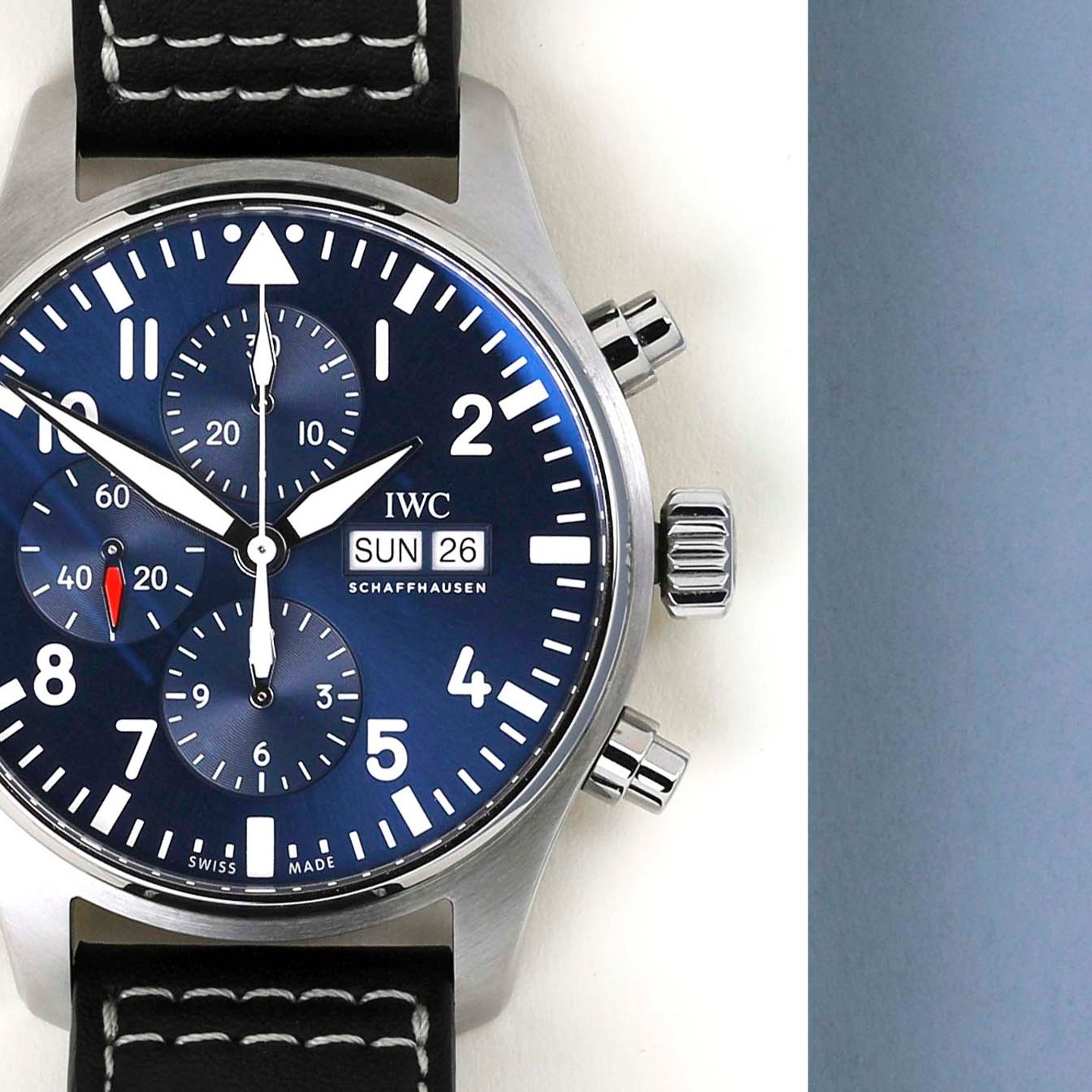 IWC Pilot Chronograph IW377714 (2019) - Blauw wijzerplaat 43mm Staal (5/8)