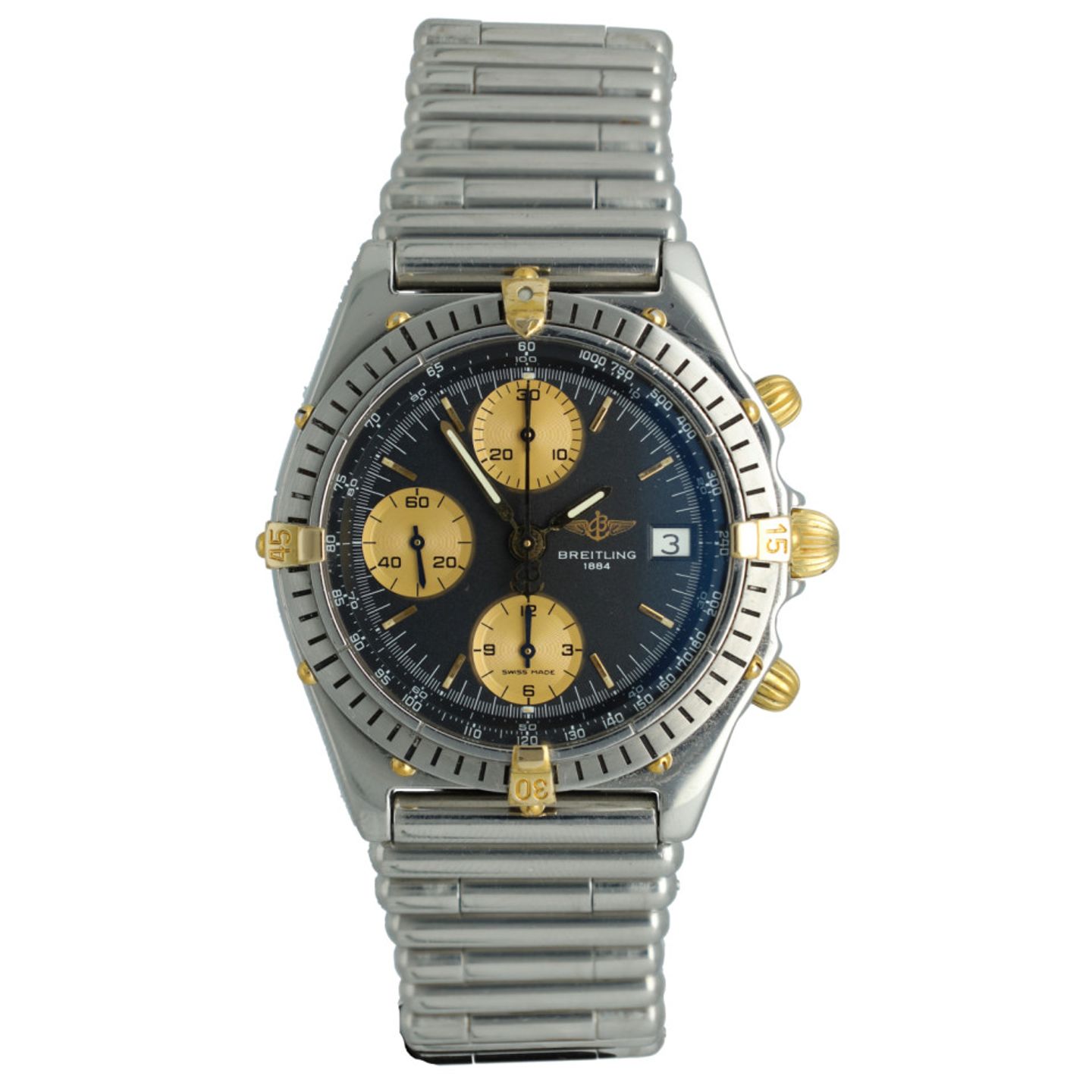 Breitling Chronomat D13047 (1990) - Black dial 39 mm Steel case (2/6)