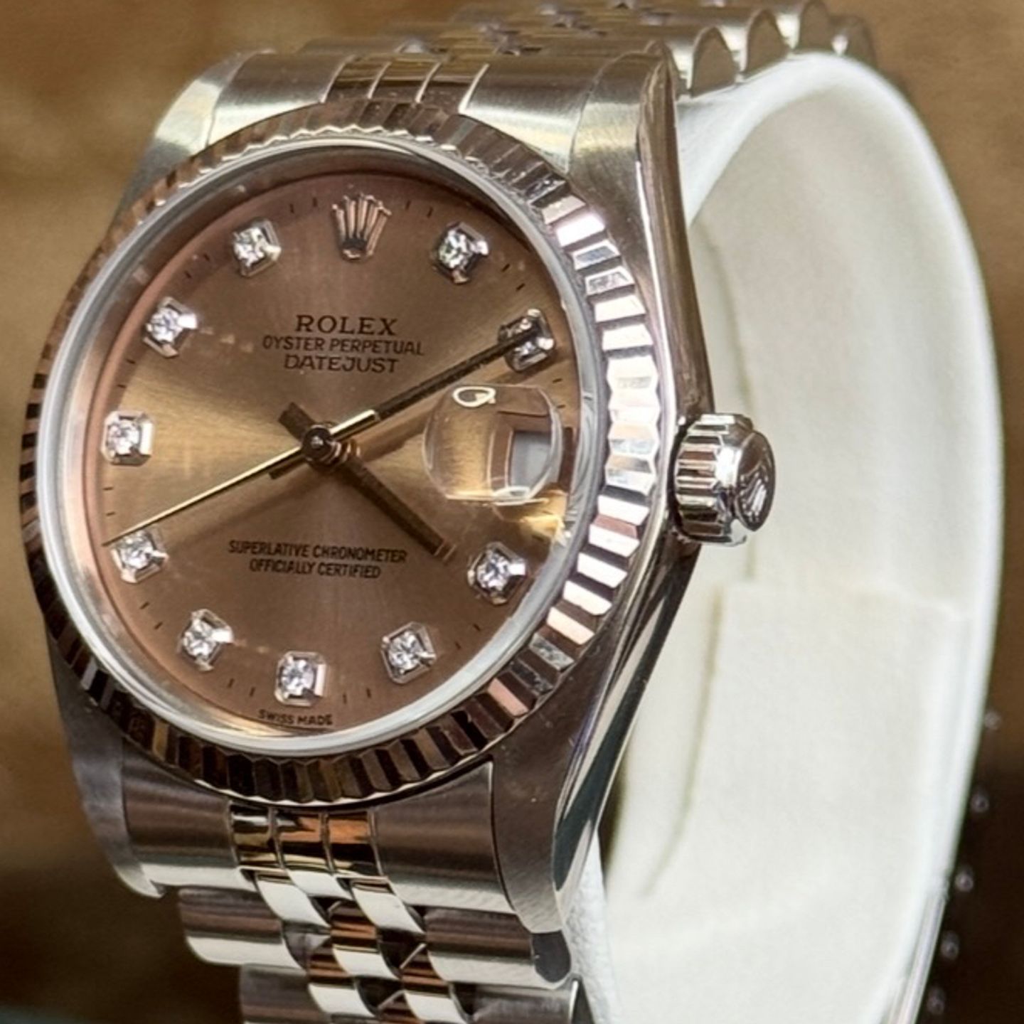 Rolex Datejust 31 78274 (2000) - Pink dial 31 mm Steel case (8/8)