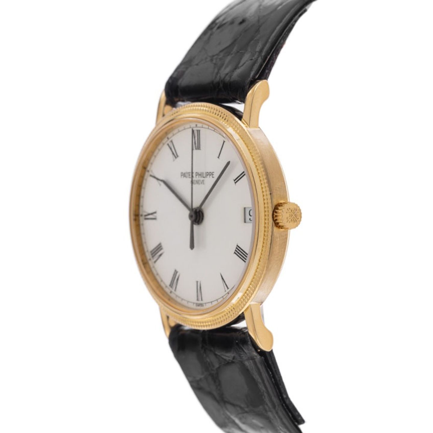 Patek Philippe Calatrava 3802/200 (1991) - White dial 34 mm Yellow Gold case (4/8)