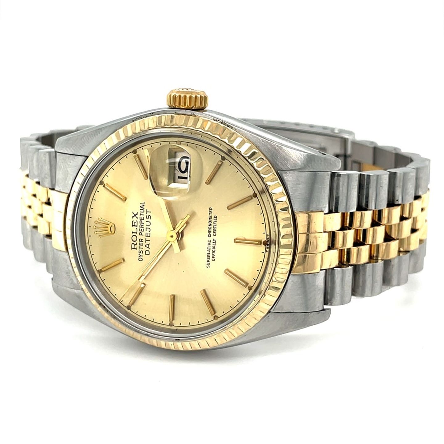 Rolex Datejust 36 16013 (1977) - Champagne dial 36 mm Gold/Steel case (7/8)