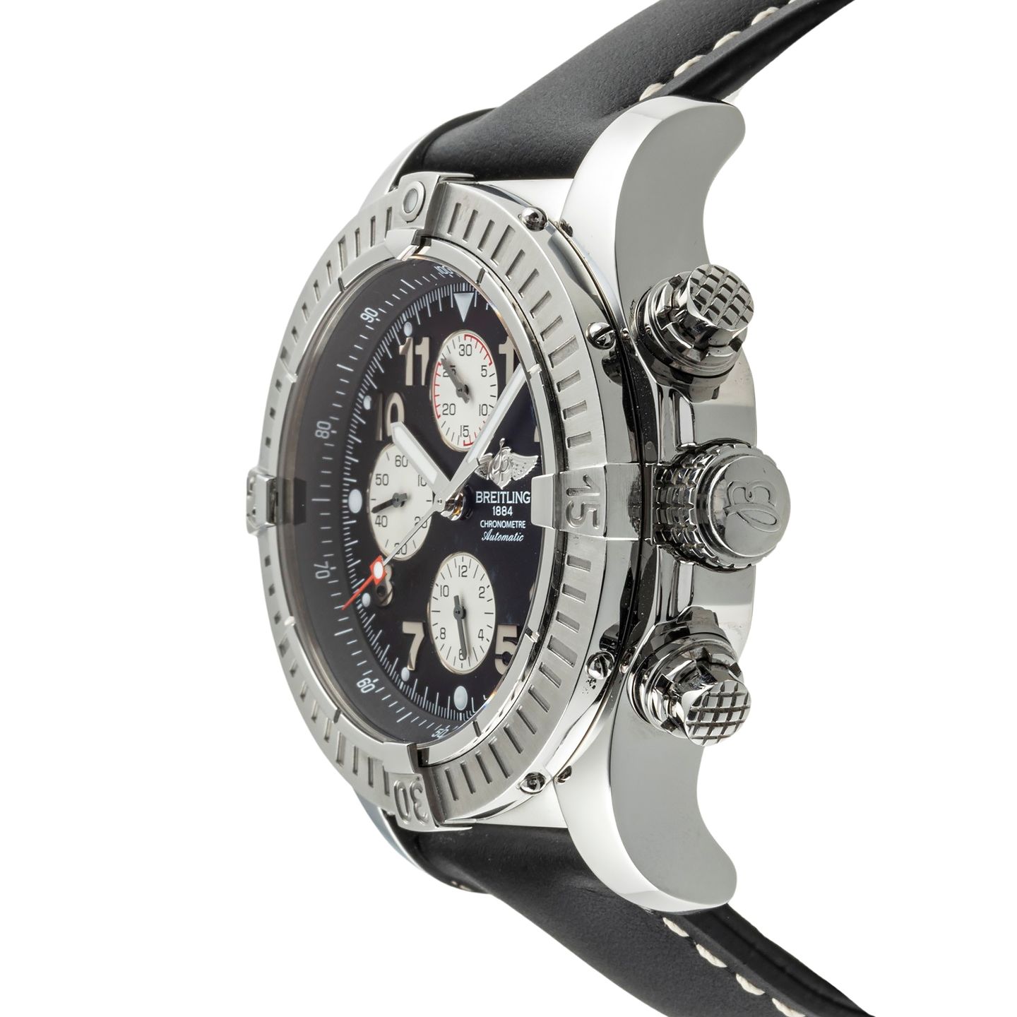 Breitling Super Avenger A13370 (2007) - Zwart wijzerplaat 48mm Staal (7/8)