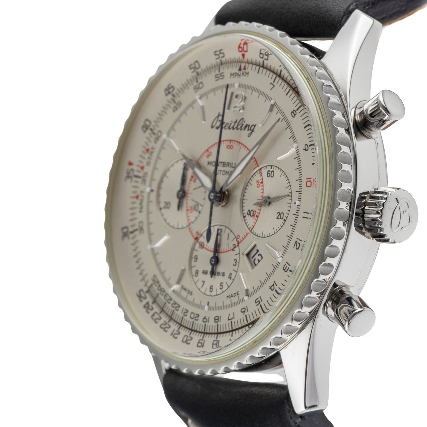 Breitling Montbrillant A41330 (2002) - Silver dial 38 mm Steel case (6/8)