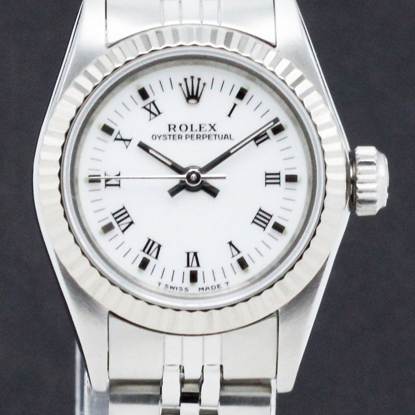Rolex Oyster Perpetual 67194 (1989) - White dial 26 mm Steel case (1/7)