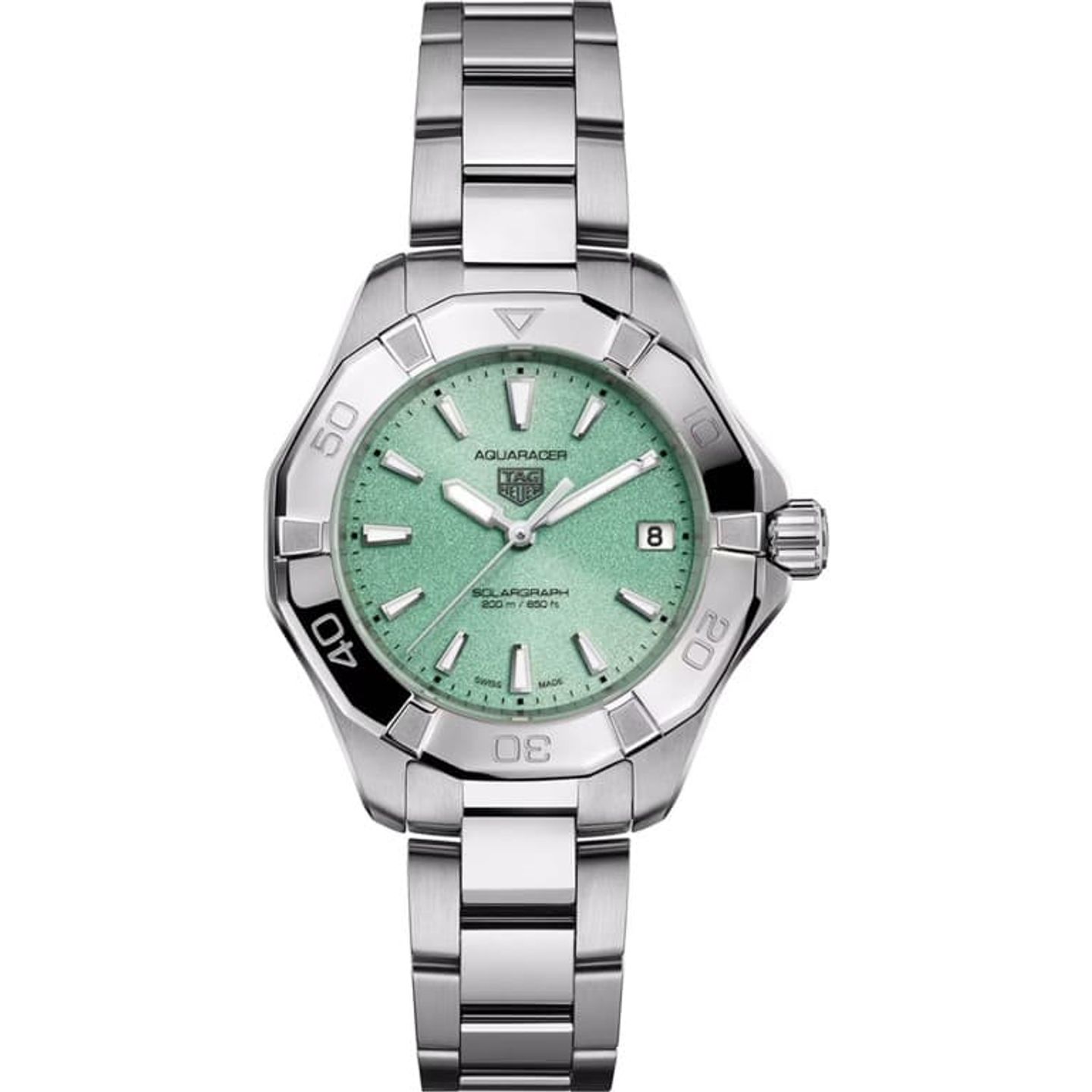 TAG Heuer Aquaracer Lady WBP1315.BA0005 (2024) - Groen wijzerplaat 34mm Staal (1/1)