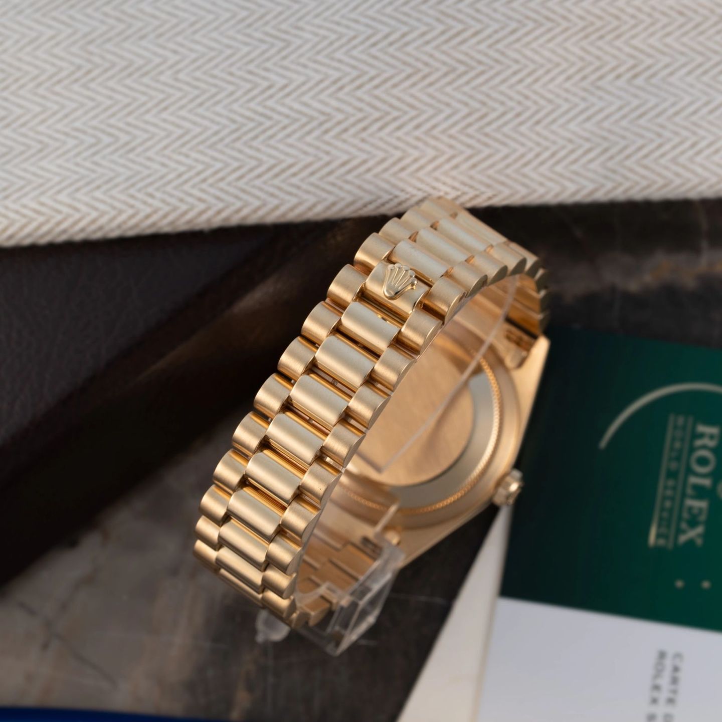 Rolex Day-Date 36 18238 (1989) - Blue dial 36 mm Yellow Gold case (6/8)