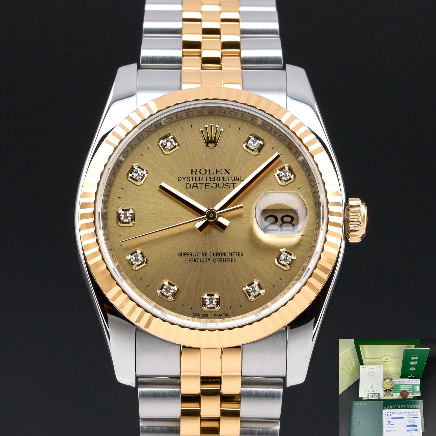 Rolex Datejust 36 116233 (2007) - 36 mm Gold/Steel case (1/8)