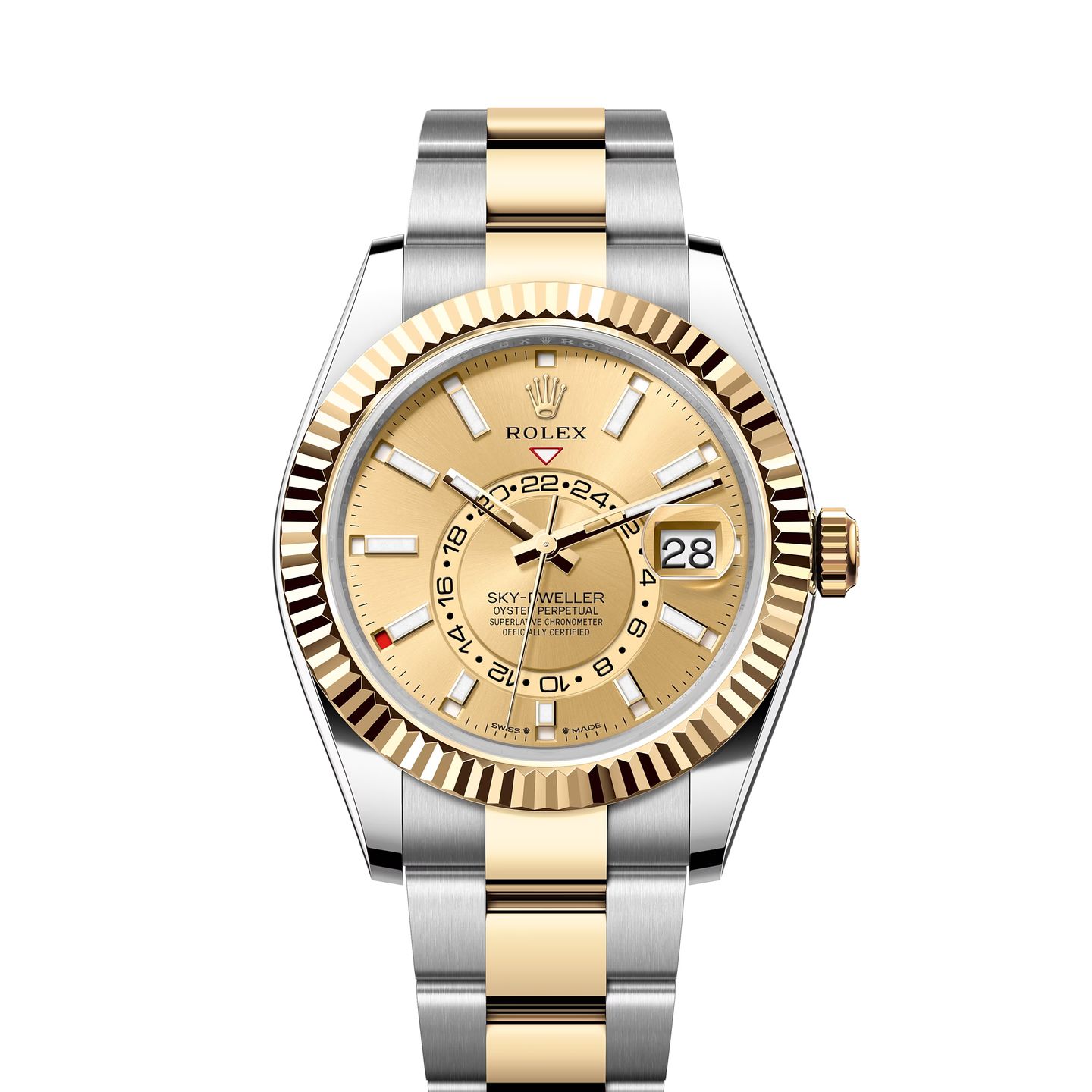 Rolex Sky-Dweller 336933 (2024) - Champagne dial 42 mm Gold/Steel case (1/1)