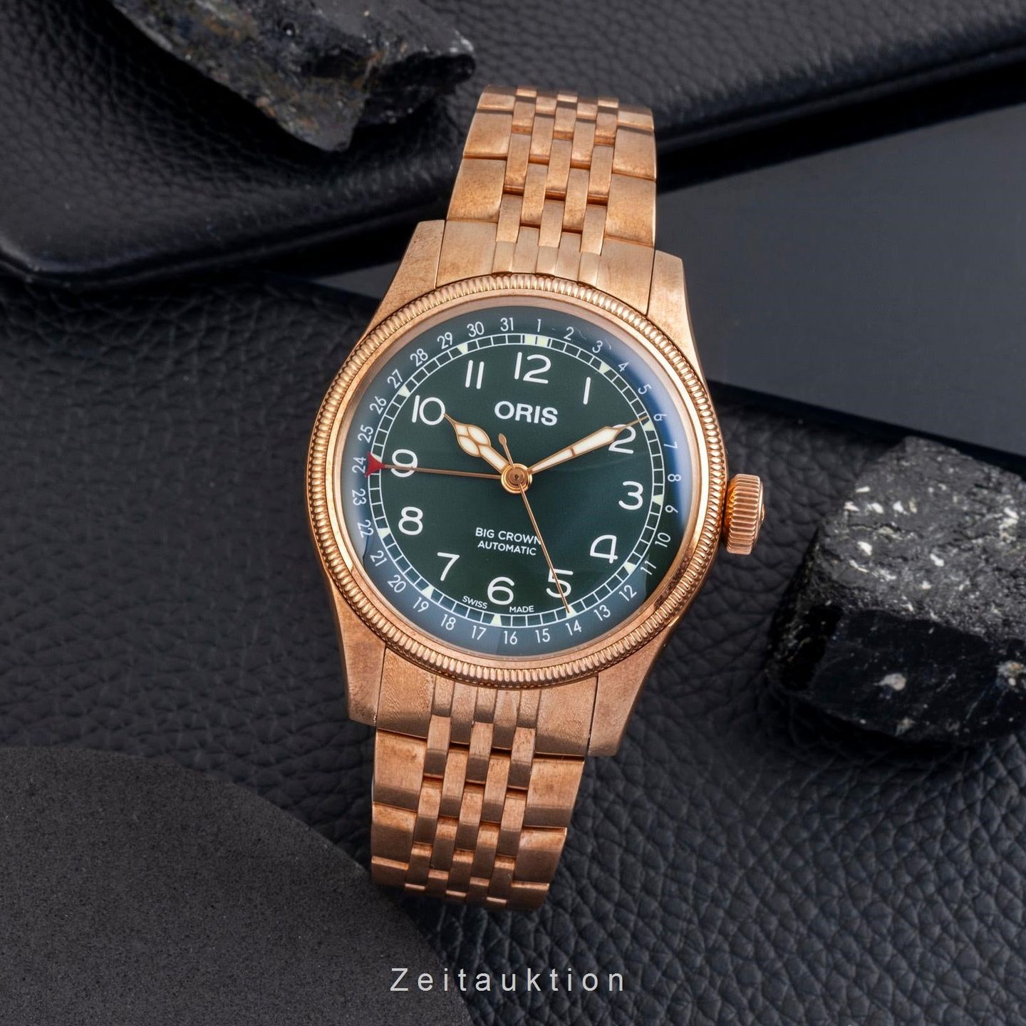 Oris Big Crown Pointer Date 01 754 7741 3167-07 8 20 01 (Unknown (random serial)) - Green dial 40 mm Bronze case (3/8)