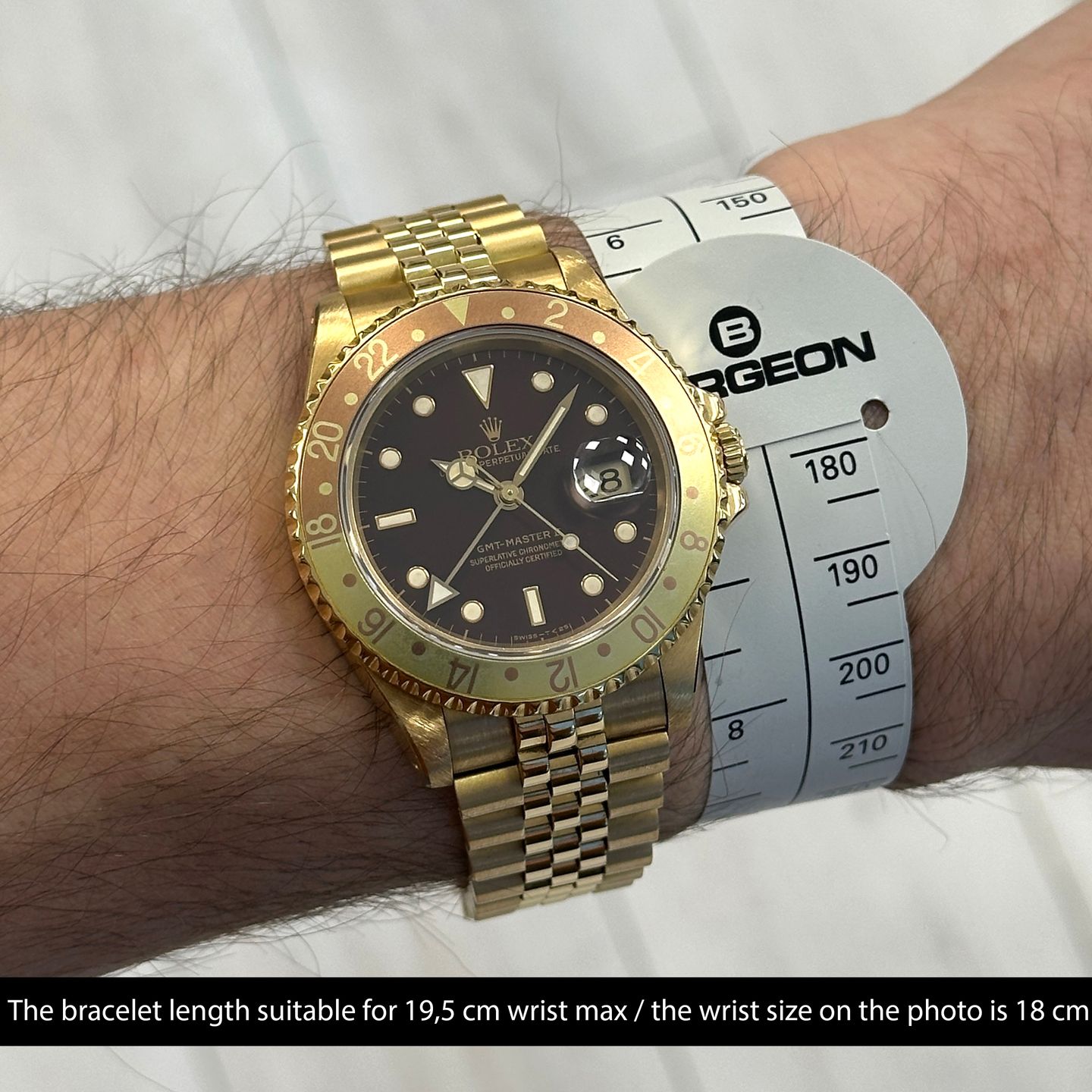 Rolex GMT-Master II 16718 (1991) - Bruin wijzerplaat 40mm Geelgoud (2/8)