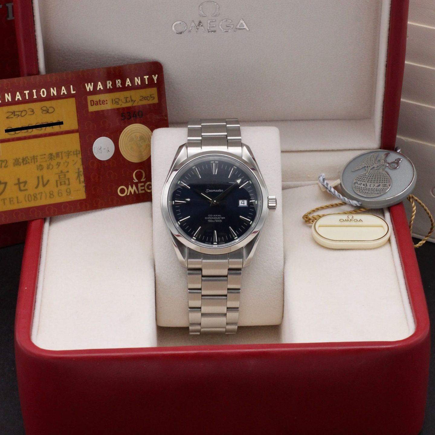 Omega Seamaster Aqua Terra 2503.80.00 (2005) - Blue dial 39 mm Steel case (3/8)