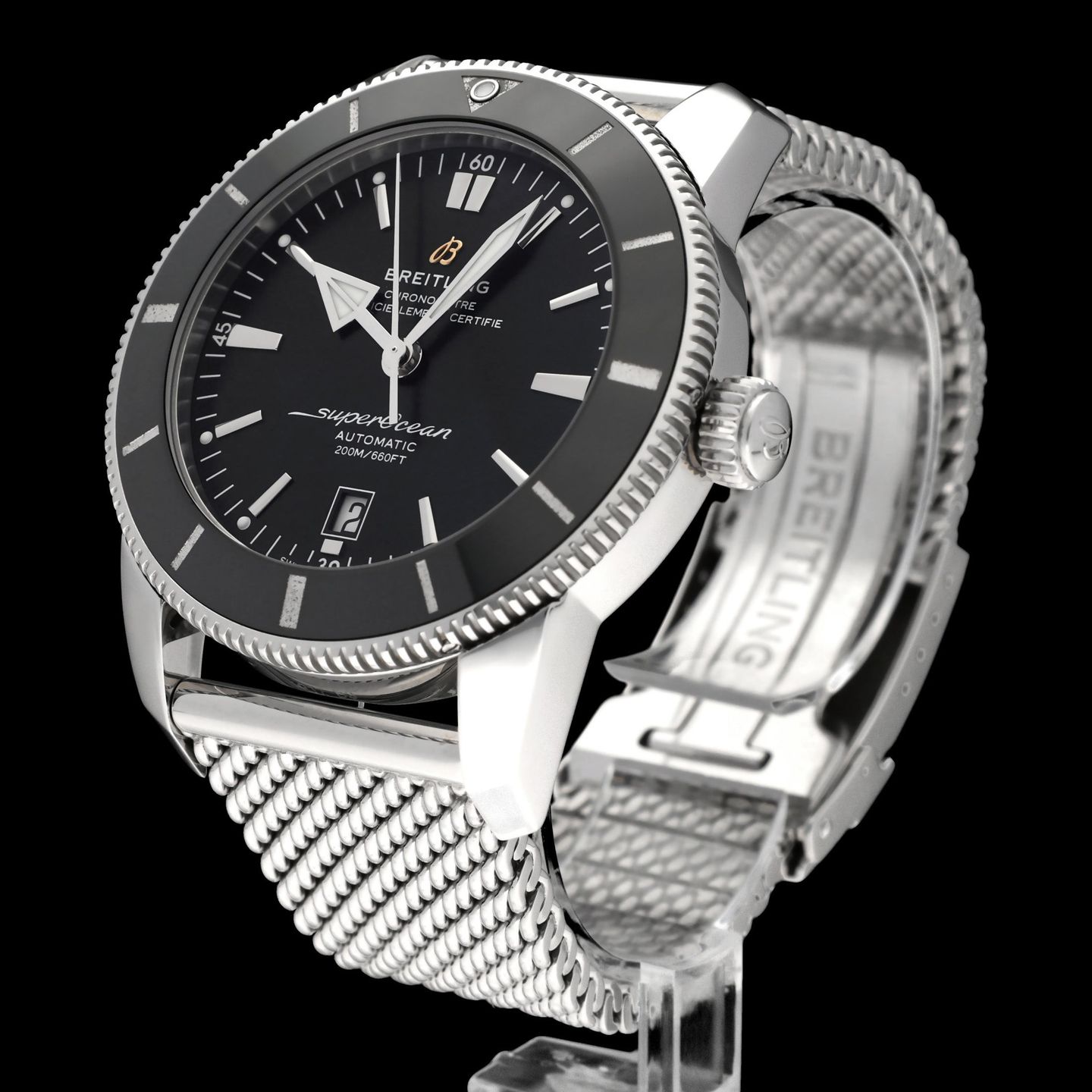 Breitling Superocean Heritage II 46 AB2020 (2019) - Black dial 46 mm Steel case (5/8)