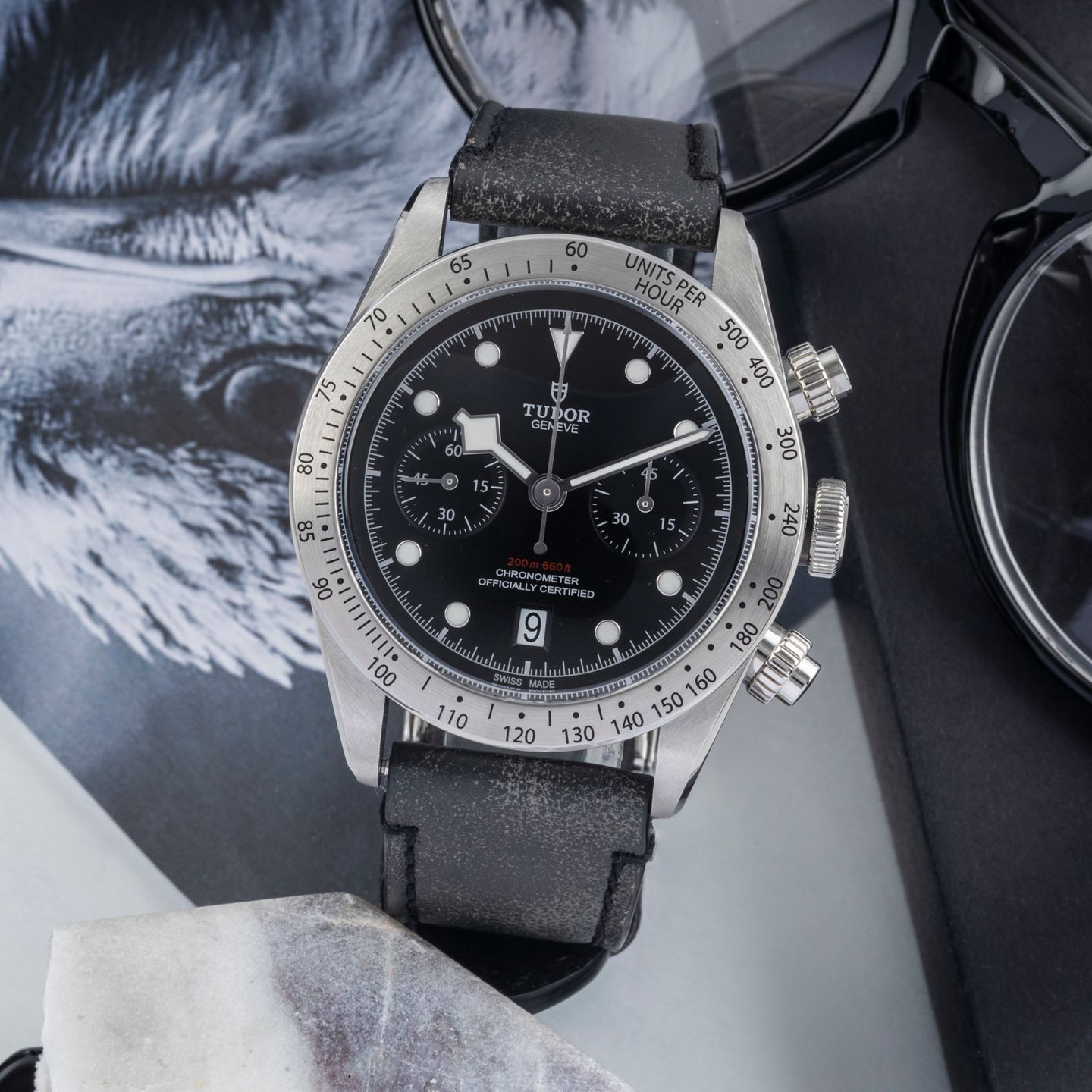 Tudor Black Bay Chrono 79350 (2018) - Black dial 41 mm Steel case (1/8)