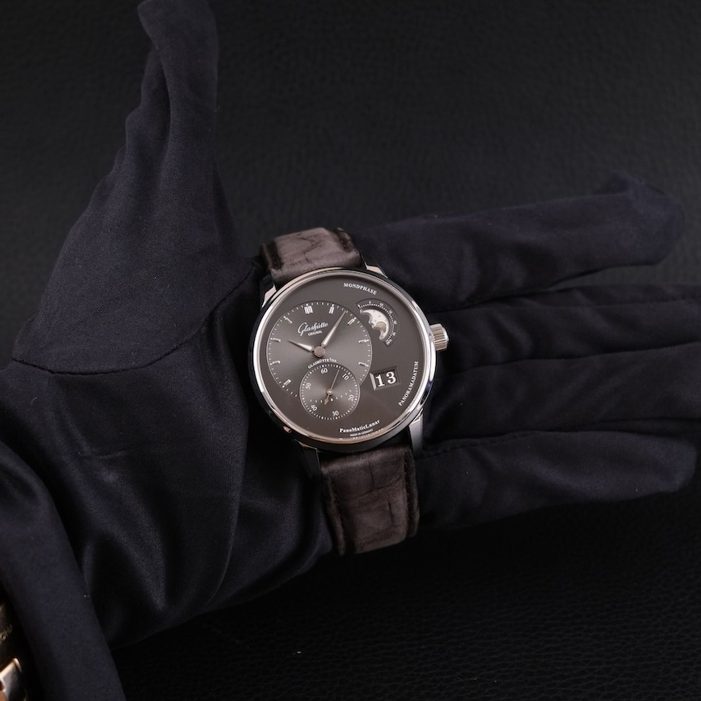 Glashütte Original PanoMaticLunar 1-90-02-43-32-05 (2019) - Grey dial 40 mm Steel case (4/8)