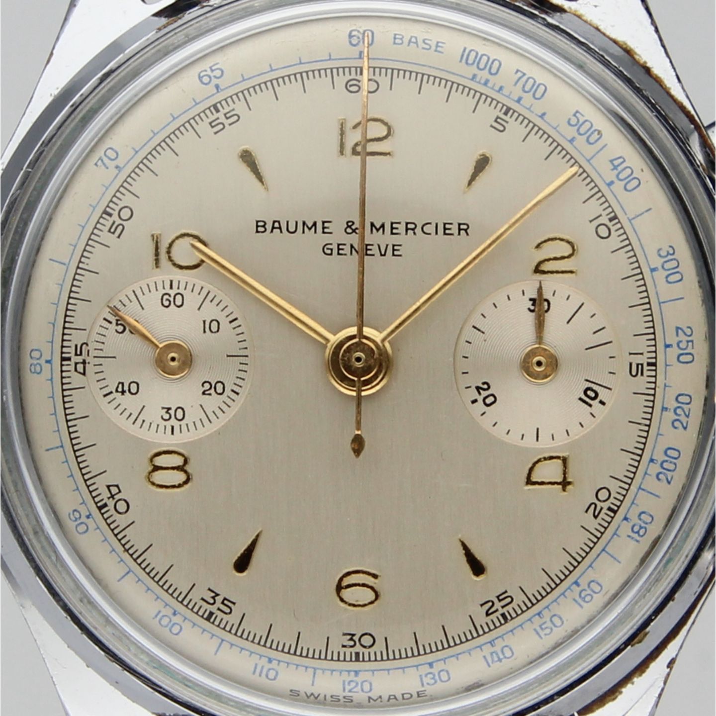 Baume & Mercier Vintage Baume & Mercier 912 (1962) - Silver dial 35 mm Steel case (3/8)