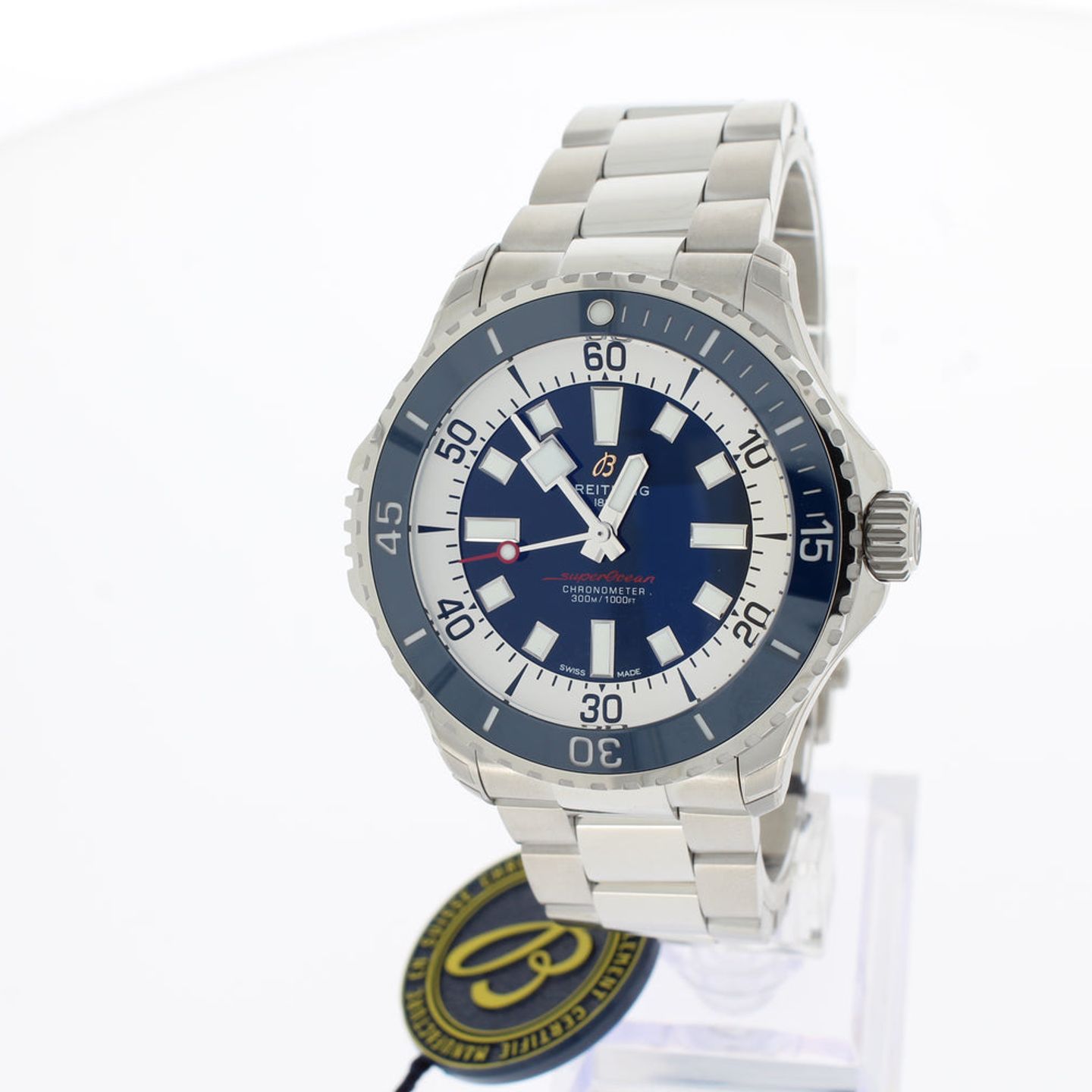 Breitling Superocean 46 A17378E71C1A1 (2025) - Blauw wijzerplaat 46mm Staal (1/4)