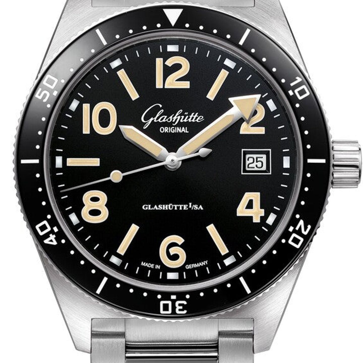 Glashütte Original SeaQ 1-39-11-06-80-70 (2025) - Zwart wijzerplaat 40mm Staal (1/1)