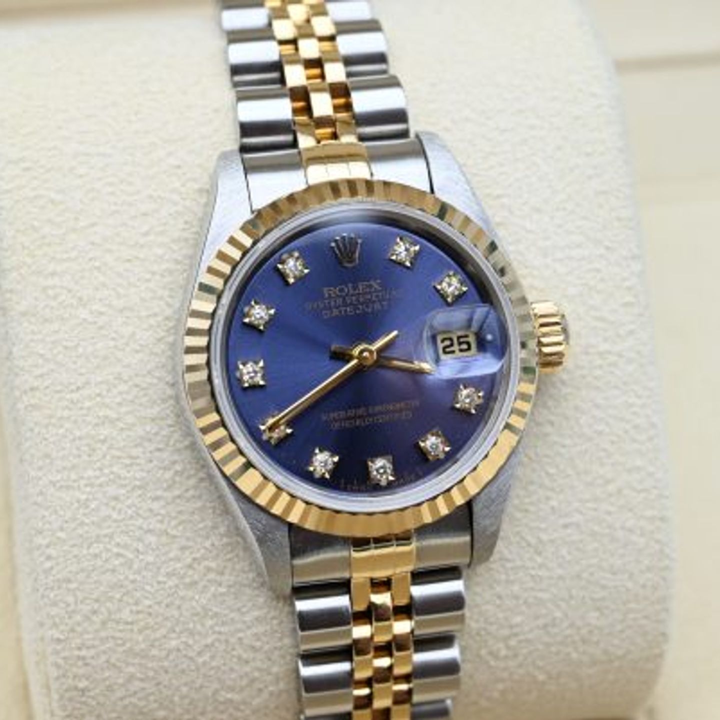 Rolex Lady-Datejust 69173 (1998) - Blauw wijzerplaat 26mm Goud/Staal (6/8)