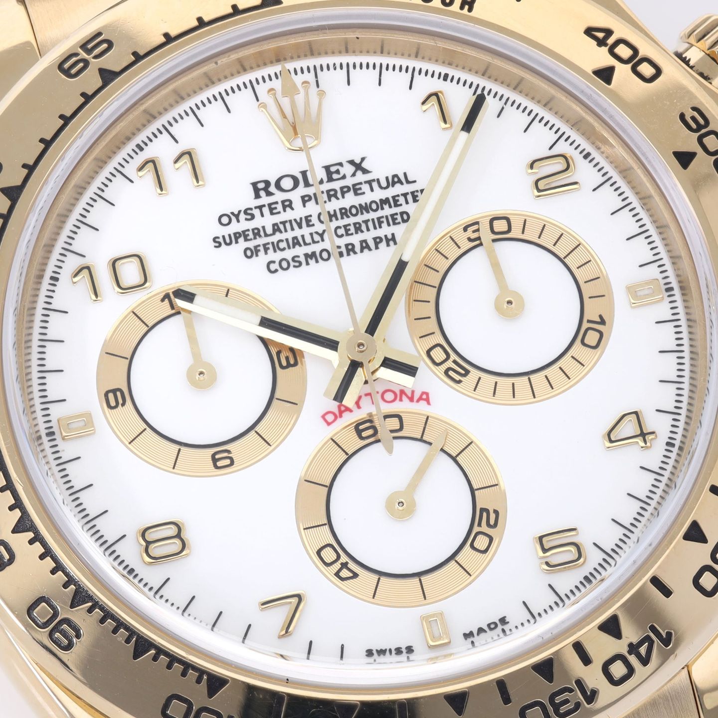 Rolex Daytona 116518 (2001) - White dial 40 mm Yellow Gold case (2/8)