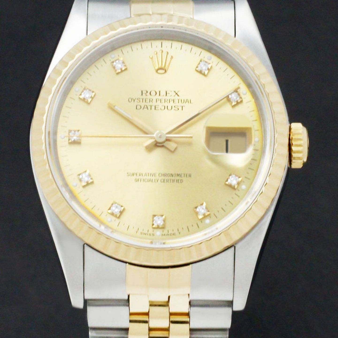 Rolex Datejust 36 16233 (1991) - Goud wijzerplaat 36mm Goud/Staal (1/7)