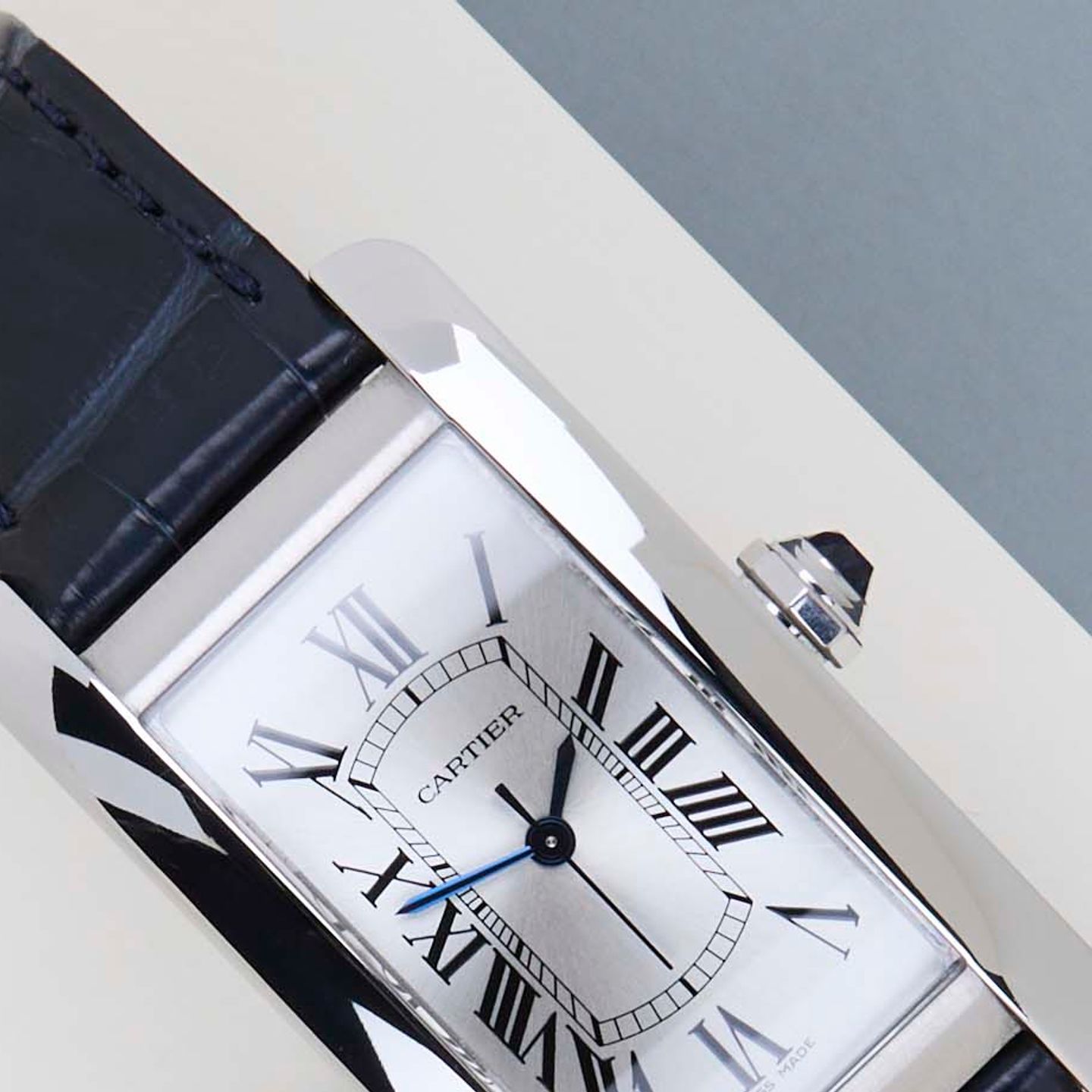 Cartier Tank Américaine WSTA0017 (2019) - Wit wijzerplaat 42mm Staal (3/8)