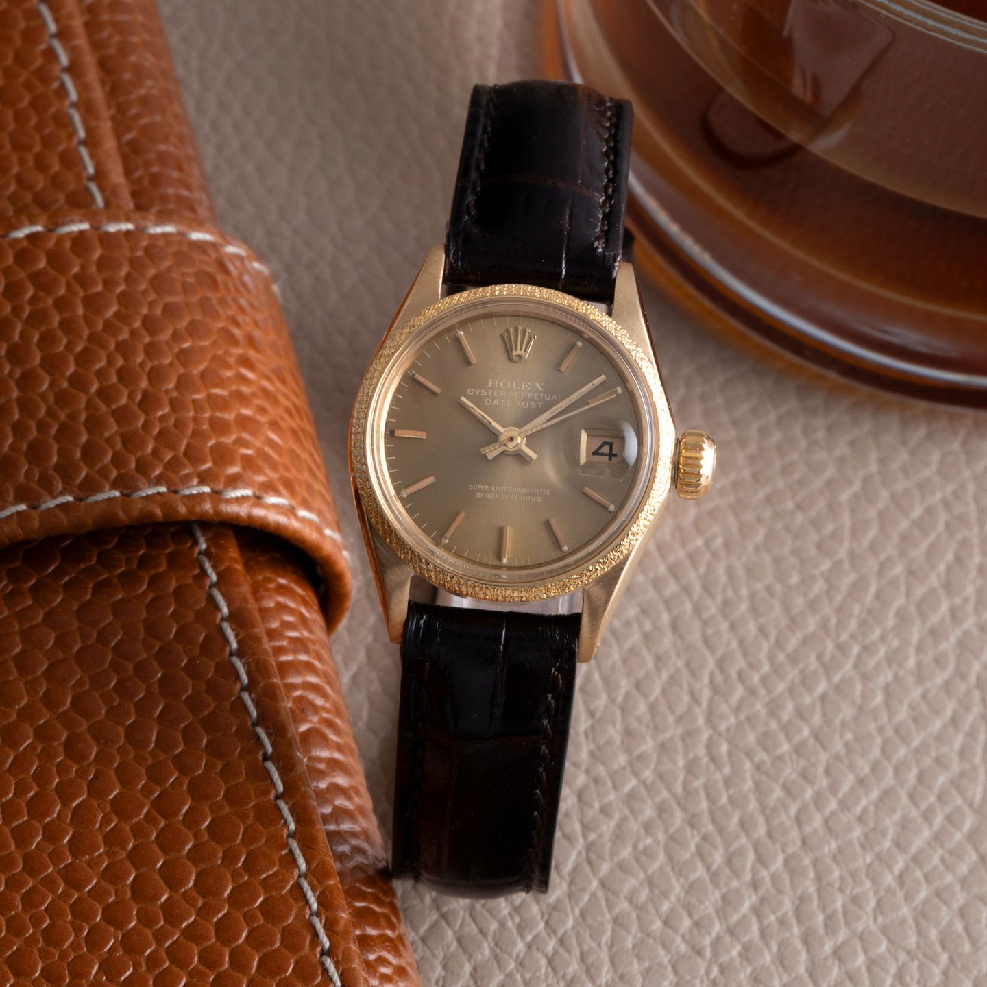 Rolex Lady-Datejust 6701 (1969) - 26mm Geelgoud (1/8)