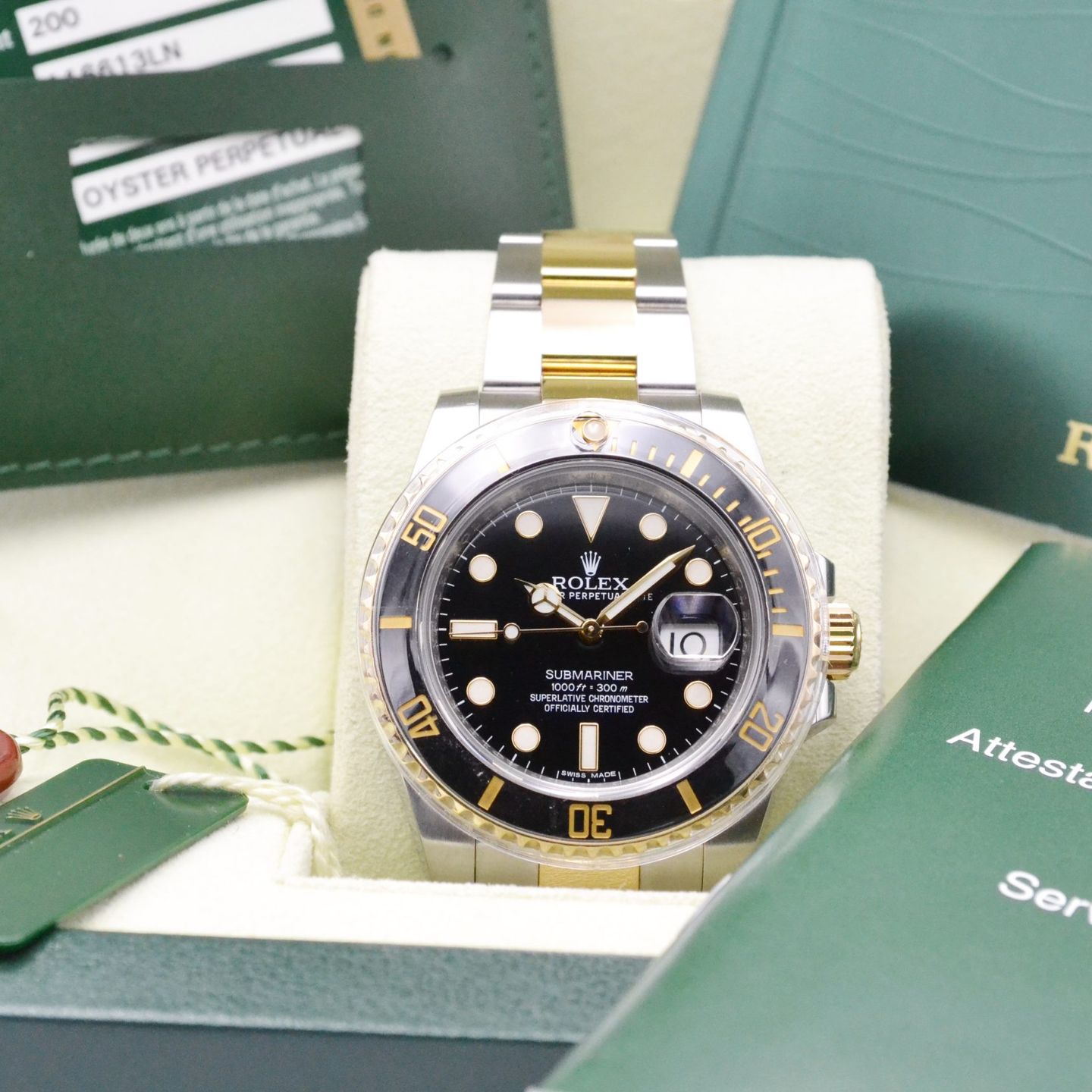 Rolex Submariner Date 116613LN (2014) - Black dial 40 mm Gold/Steel case (7/7)