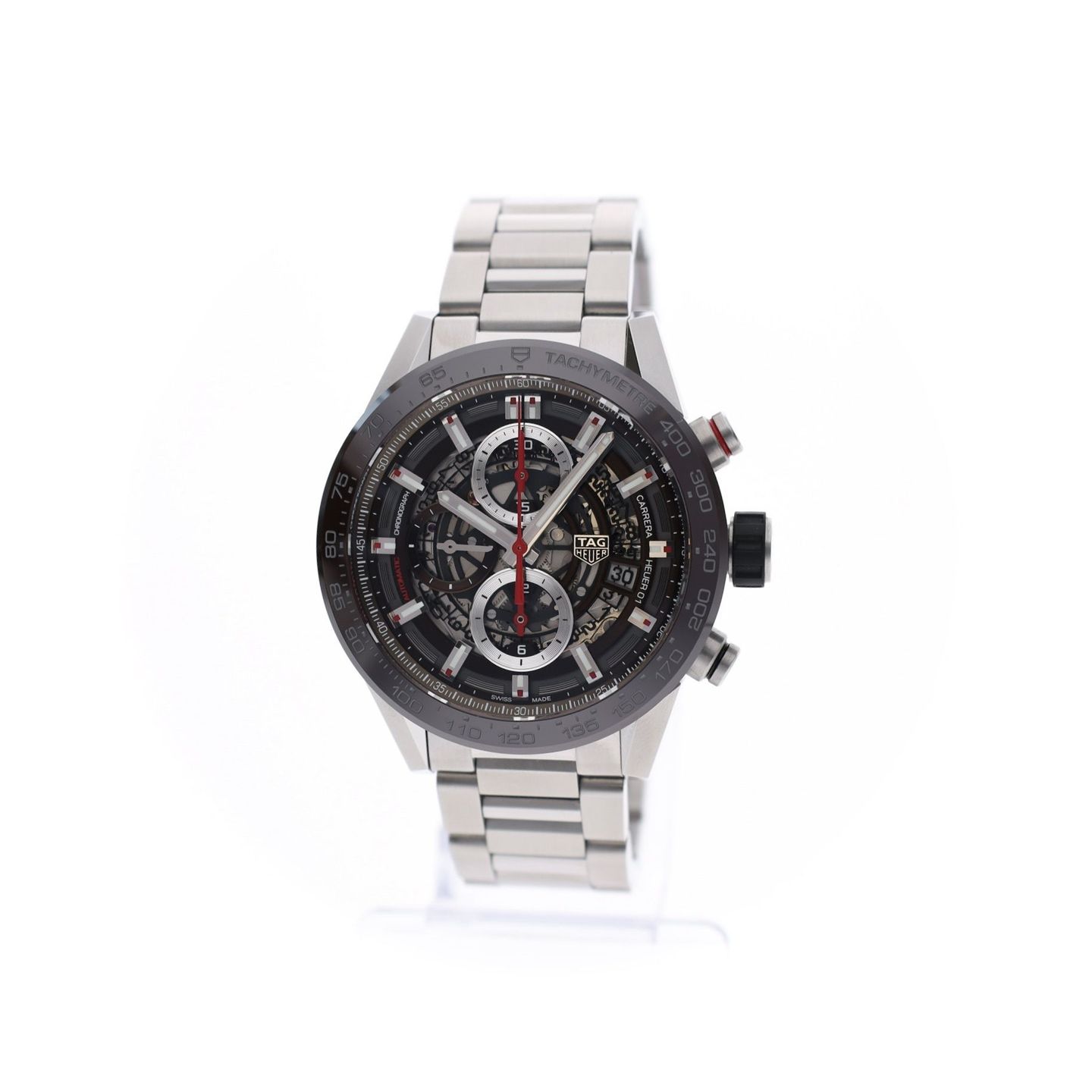 TAG Heuer Carrera Calibre HEUER 01 CAR201U.BA0766 (2022) - Transparant wijzerplaat 43mm Staal (7/8)